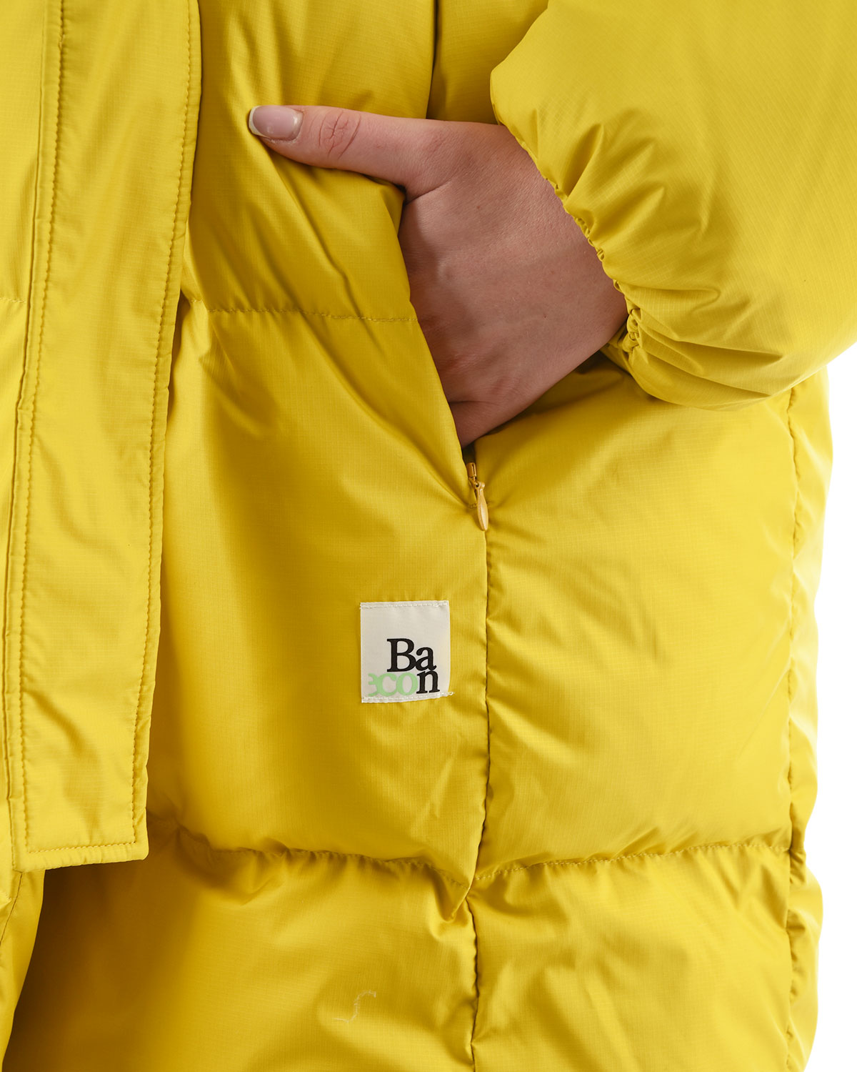 Желтая пуховая куртка Bacon, размер 38, цвет желтый - фото 8