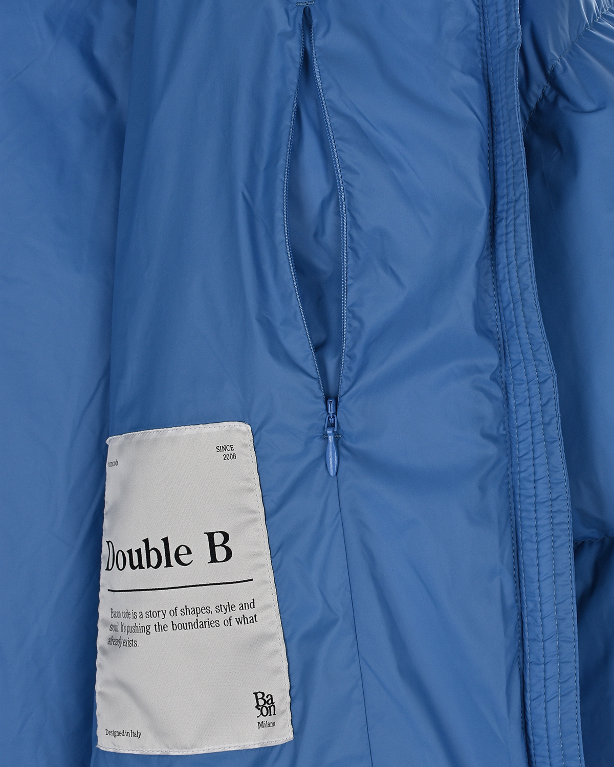 Синяя куртка с высоким воротником Bacon, размер 38, цвет синий - фото 10