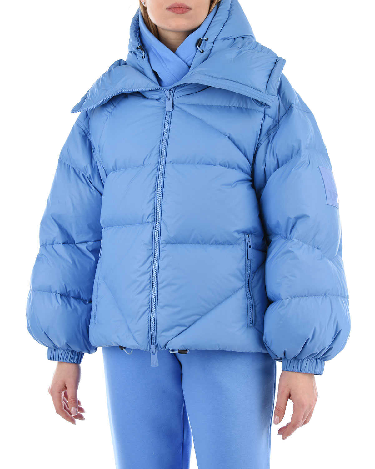 Синяя куртка с высоким воротником Bacon, размер 38, цвет синий - фото 6