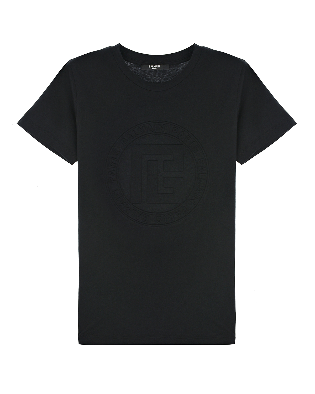 Черная футболка с логотипом в тон Balmain детская