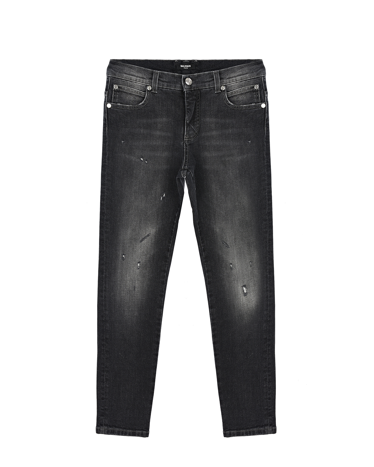 Черные джинсы с разрезами Balmain детские, размер 152, цвет черный - фото 1