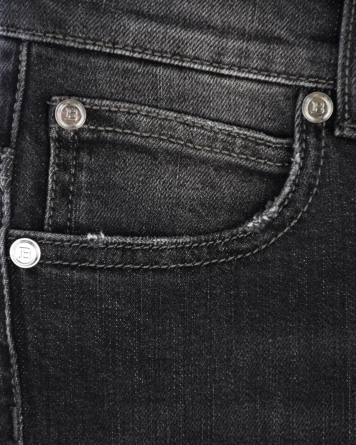 Черные джинсы с разрезами Balmain детские, размер 152, цвет черный - фото 3