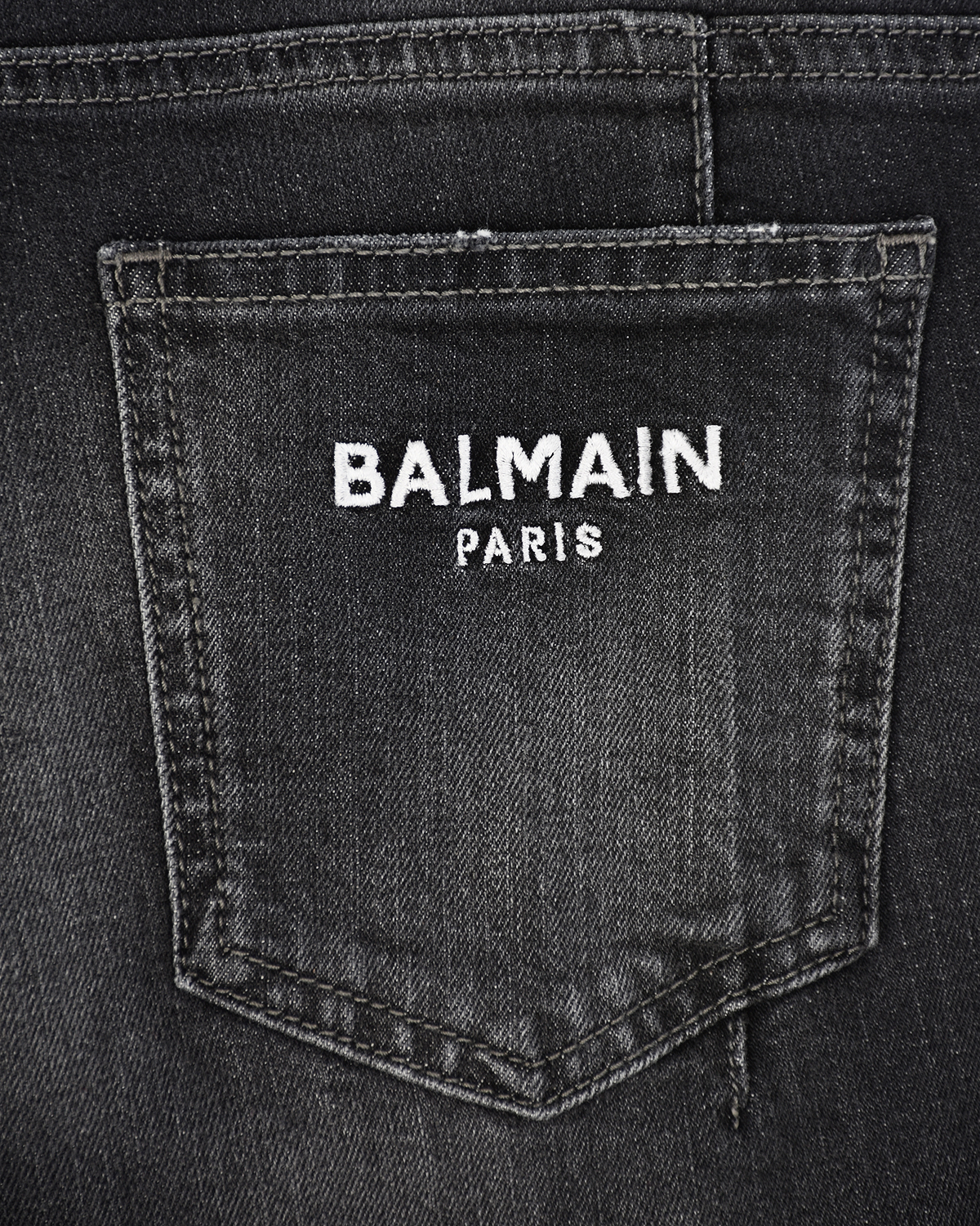 Черные джинсы с разрезами Balmain детские, размер 152, цвет черный - фото 5