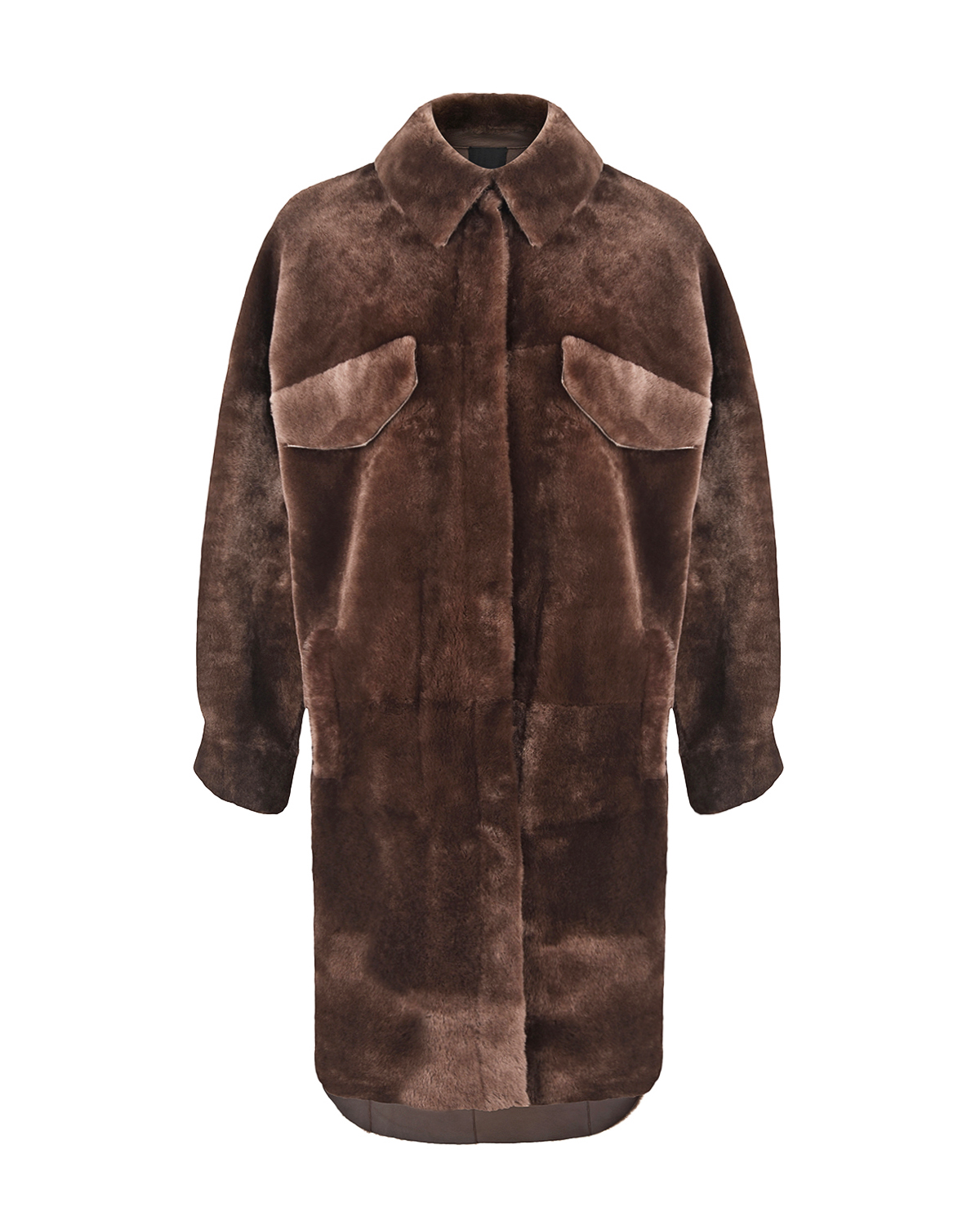 Двухстороннее пальто-дубленка Blancha, размер 42, цвет коричневый - фото 1