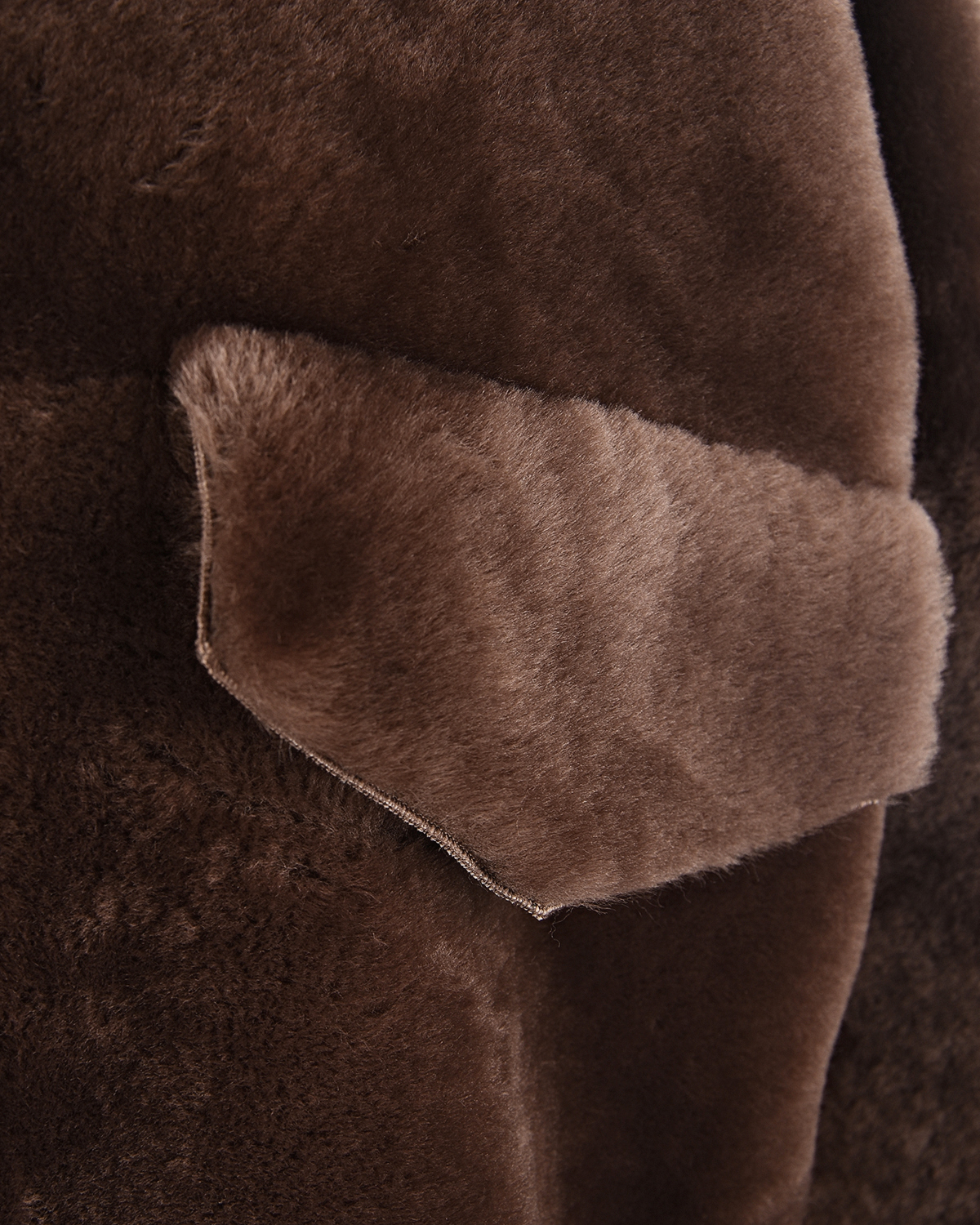 Двухстороннее пальто-дубленка Blancha, размер 42, цвет коричневый - фото 5