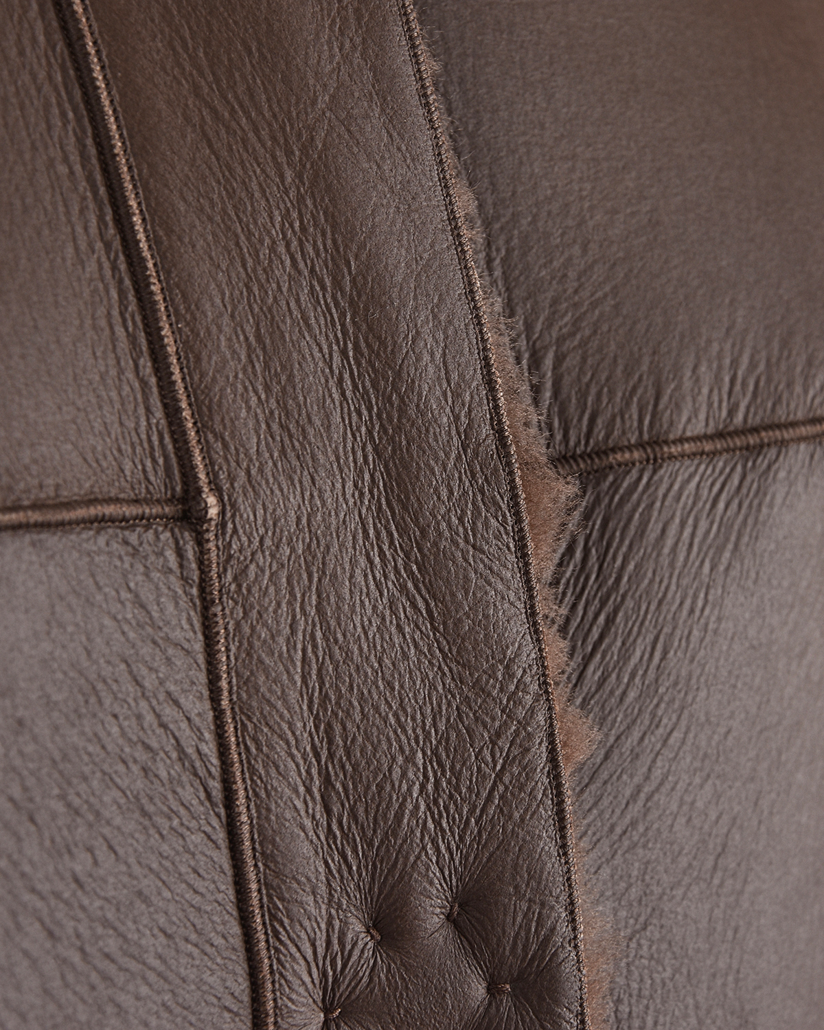 Двухстороннее пальто-дубленка Blancha, размер 42, цвет коричневый - фото 7