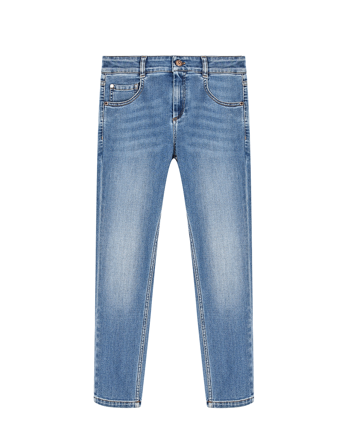 Синие джинсы skinny fit Brunello Cucinelli детские