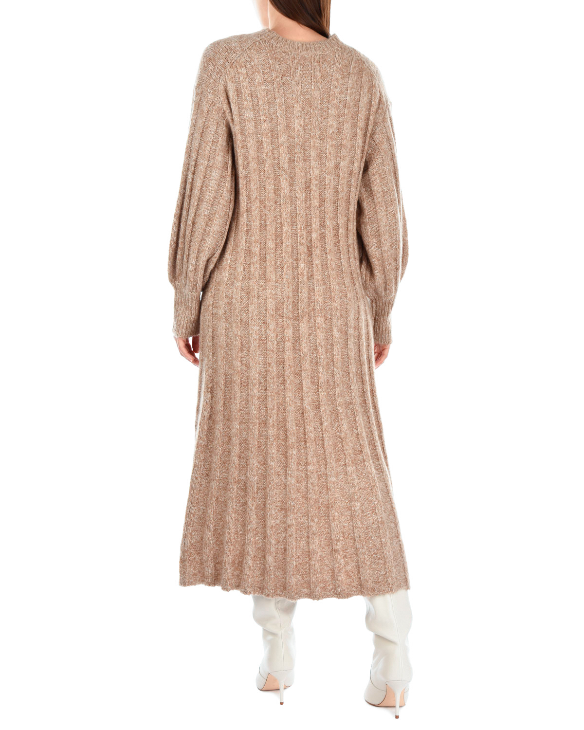 Плиссированное платье бежевого цвета By Malene Birger, размер 38 - фото 3