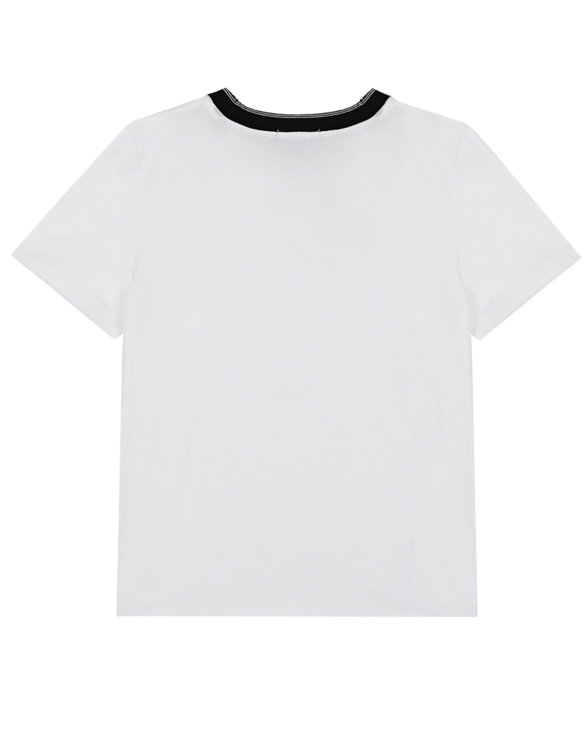 Белая футболка с лого на горловине Calvin Klein детская, размер 140, цвет белый - фото 2