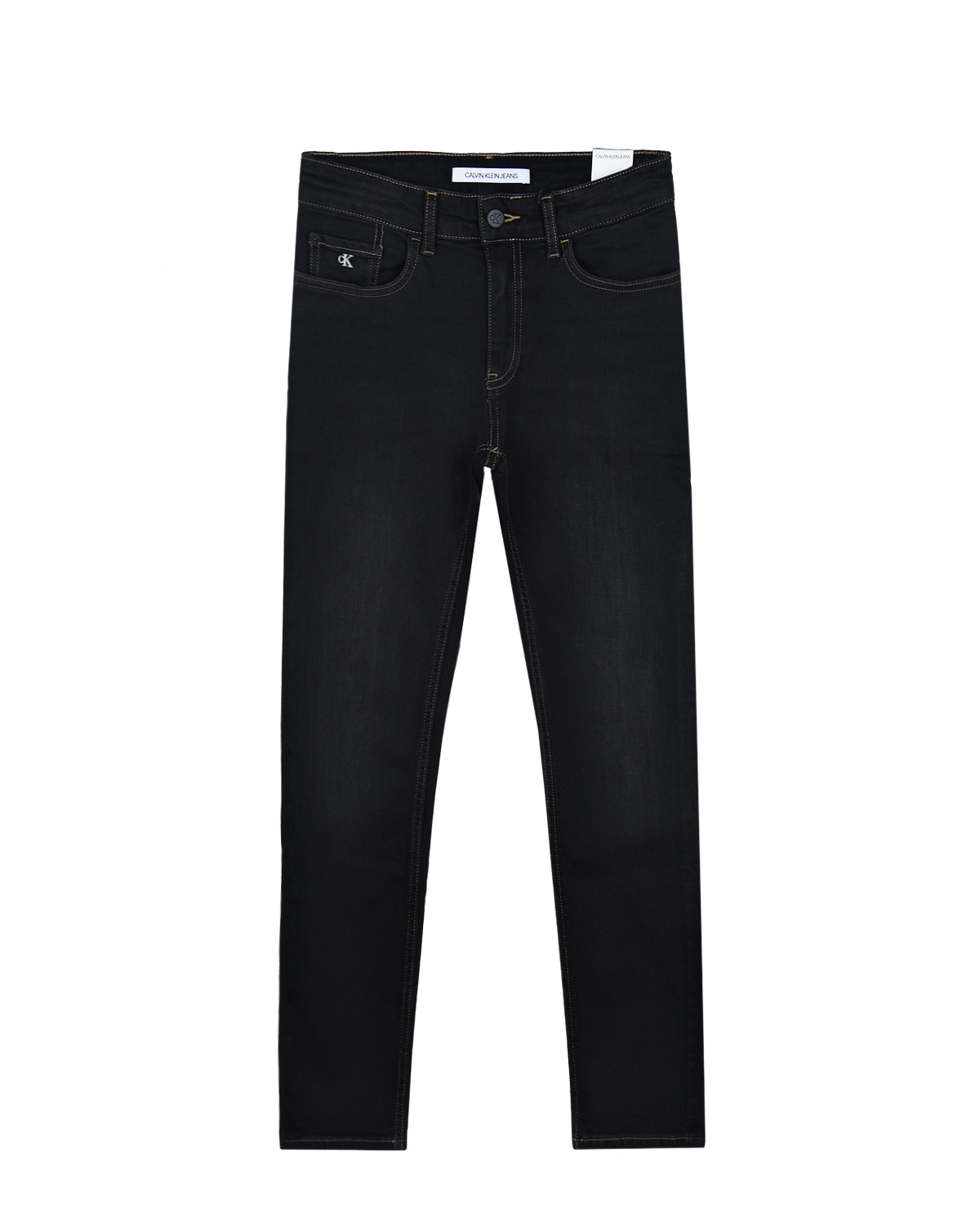 Темно-серые джинсы slim Calvin Klein детское, размер 164, цвет серый - фото 1