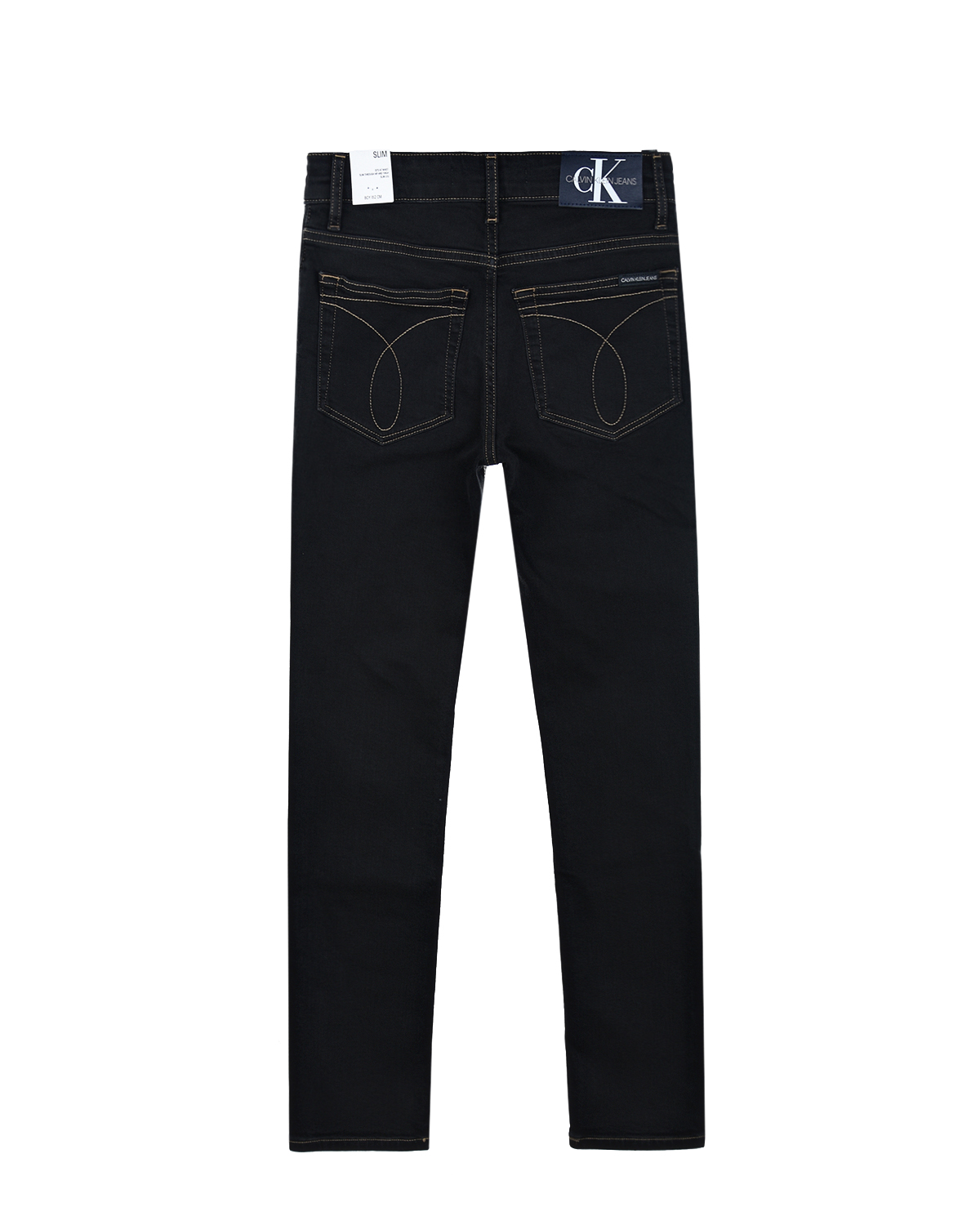 Темно-серые джинсы slim Calvin Klein детское, размер 164, цвет серый - фото 2