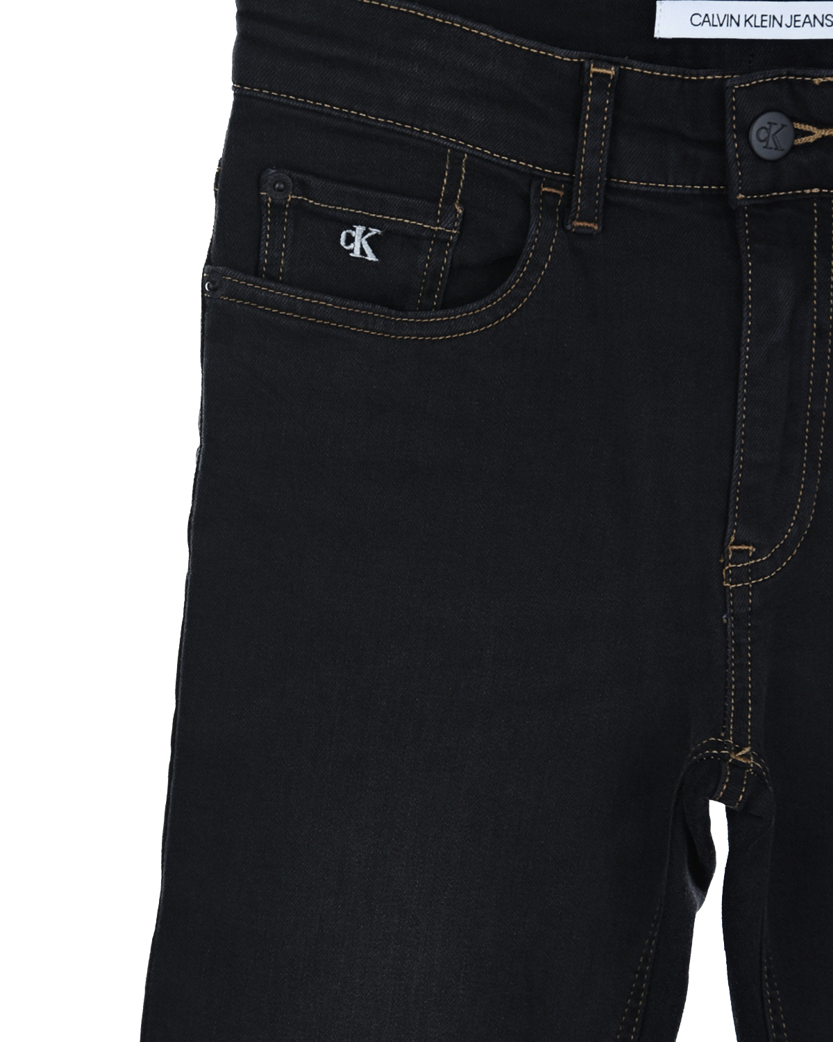 Темно-серые джинсы slim Calvin Klein детское, размер 164, цвет серый - фото 3