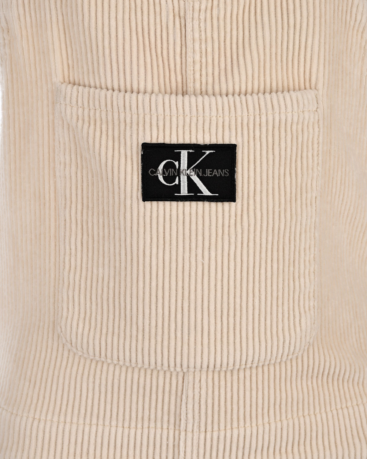 Вельветовый сарафан кремового цвета Calvin Klein детский, размер 164 - фото 3