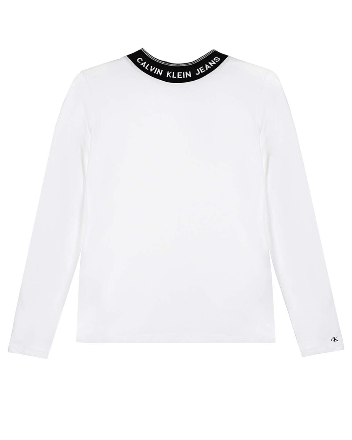 Белая толстовка с логотипом на горловине Calvin Klein детская, размер 152, цвет белый - фото 1