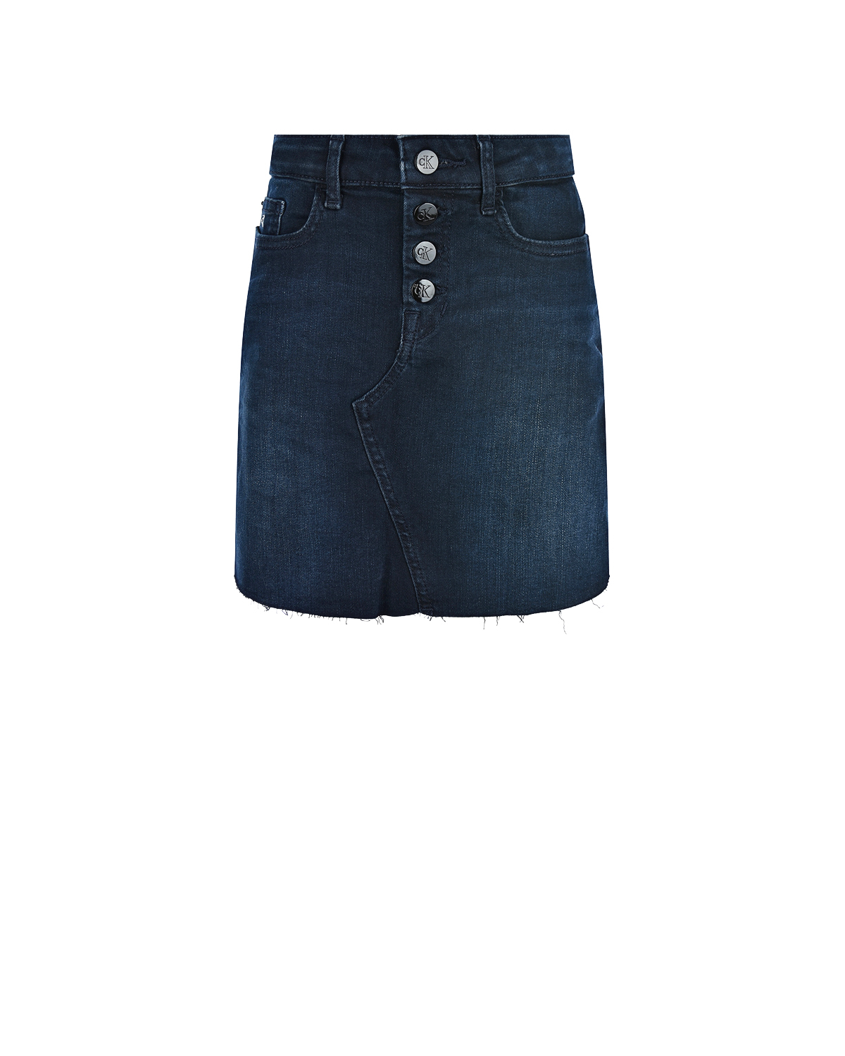 Джинсовая юбка на пуговицах Calvin Klein детская, размер 164, цвет синий - фото 1