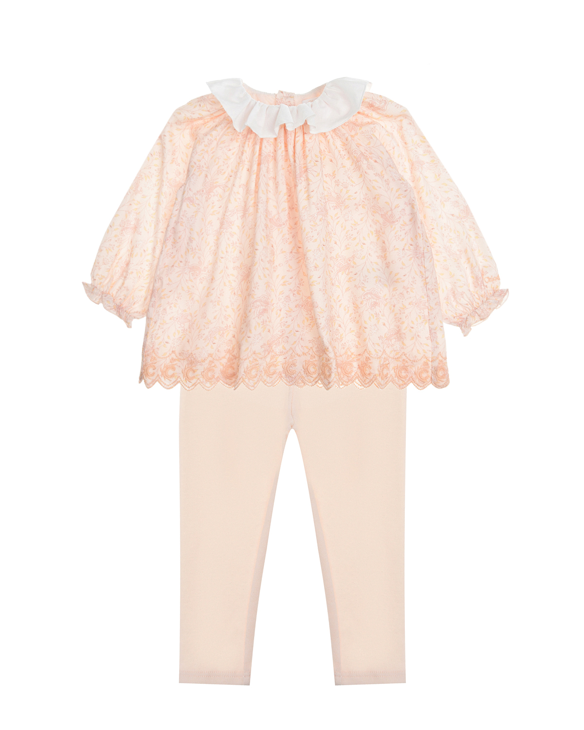 Комплект: блуза и брюки Chloe детский, размер 80, цвет бежевый - фото 1