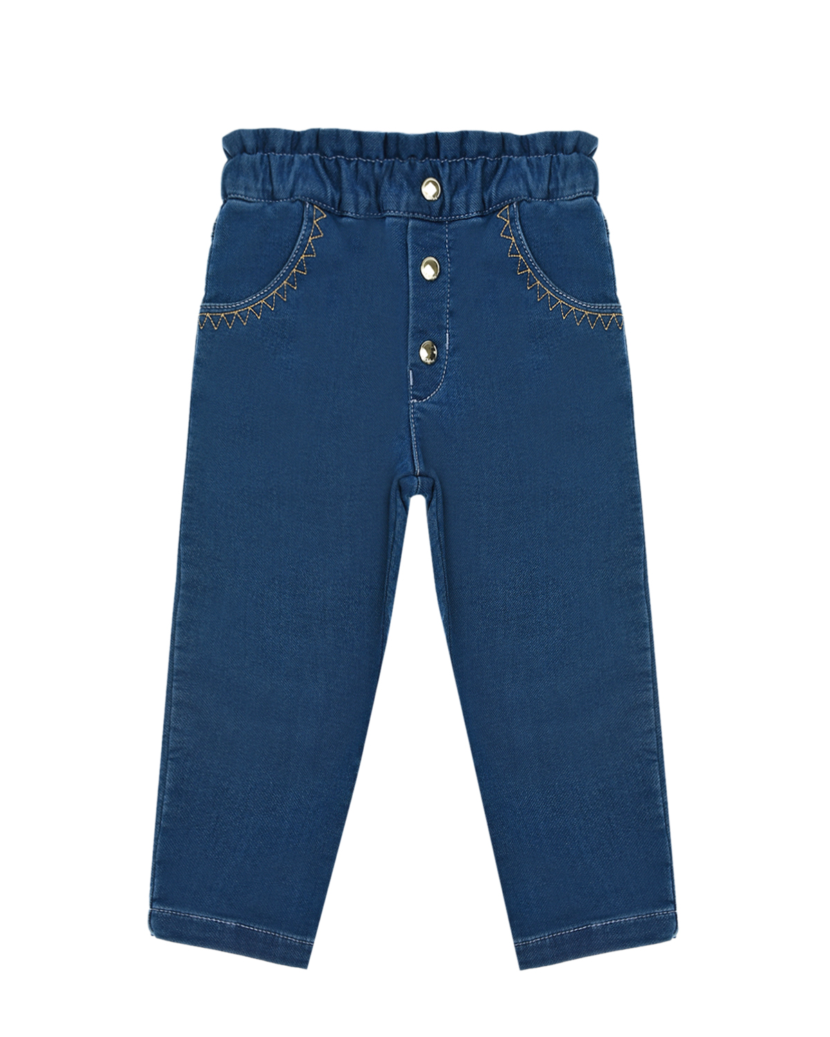 Синие джинсы с пуговицами Chloe детские, размер 86, цвет синий - фото 1