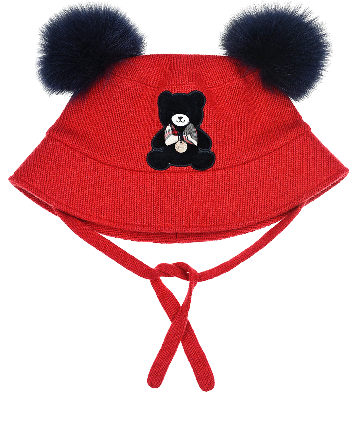 Красная панама с аппликацией "медвежонок" Chobi детская, размер 53, цвет красный - фото 3