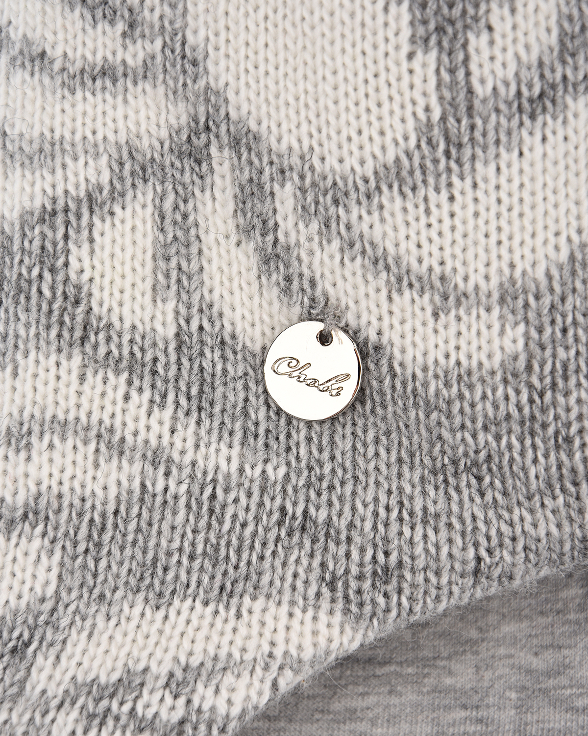 Серая шапка с жаккардовым узором Chobi детская, размер 53, цвет серый - фото 3
