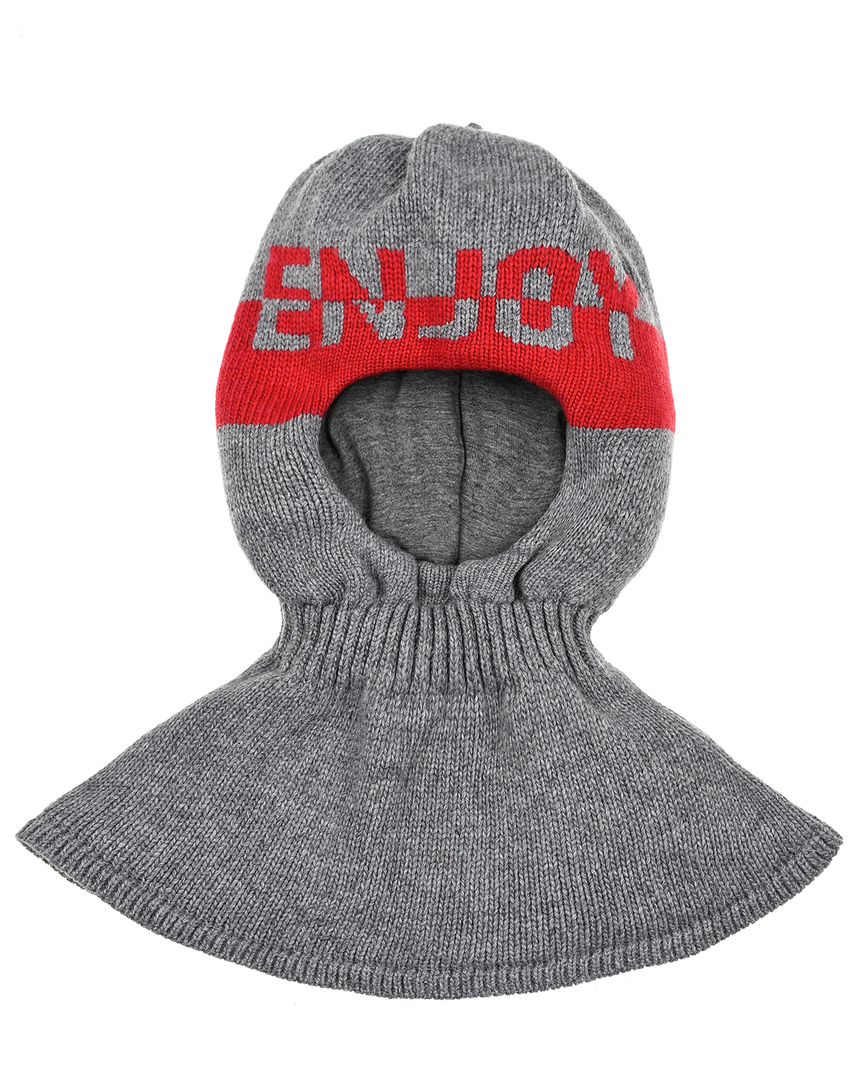 Шапка-шлем с декором "ENJOY" Chobi детская, размер 49, цвет серый - фото 2