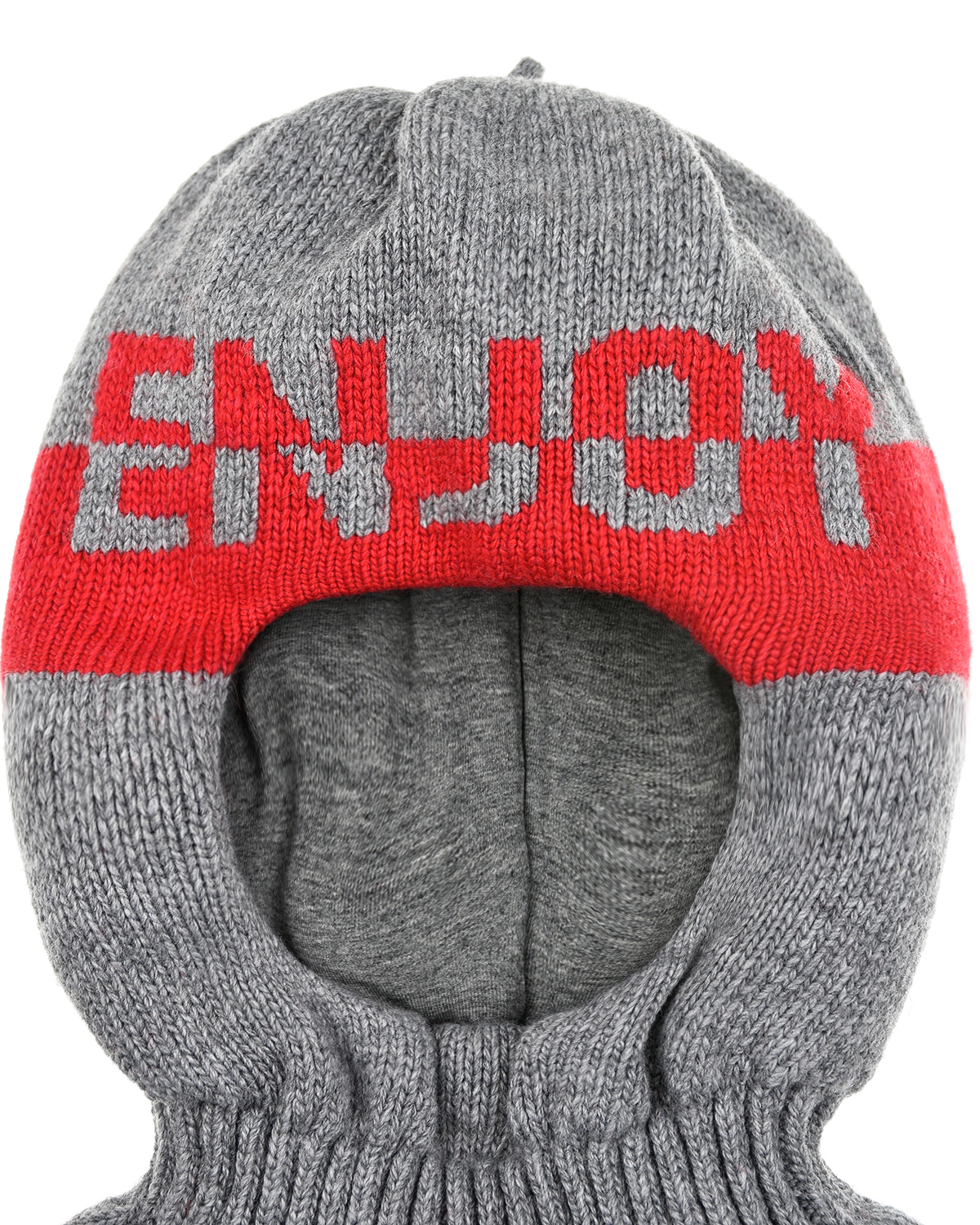 Шапка-шлем с декором "ENJOY" Chobi детская, размер 49, цвет серый - фото 5