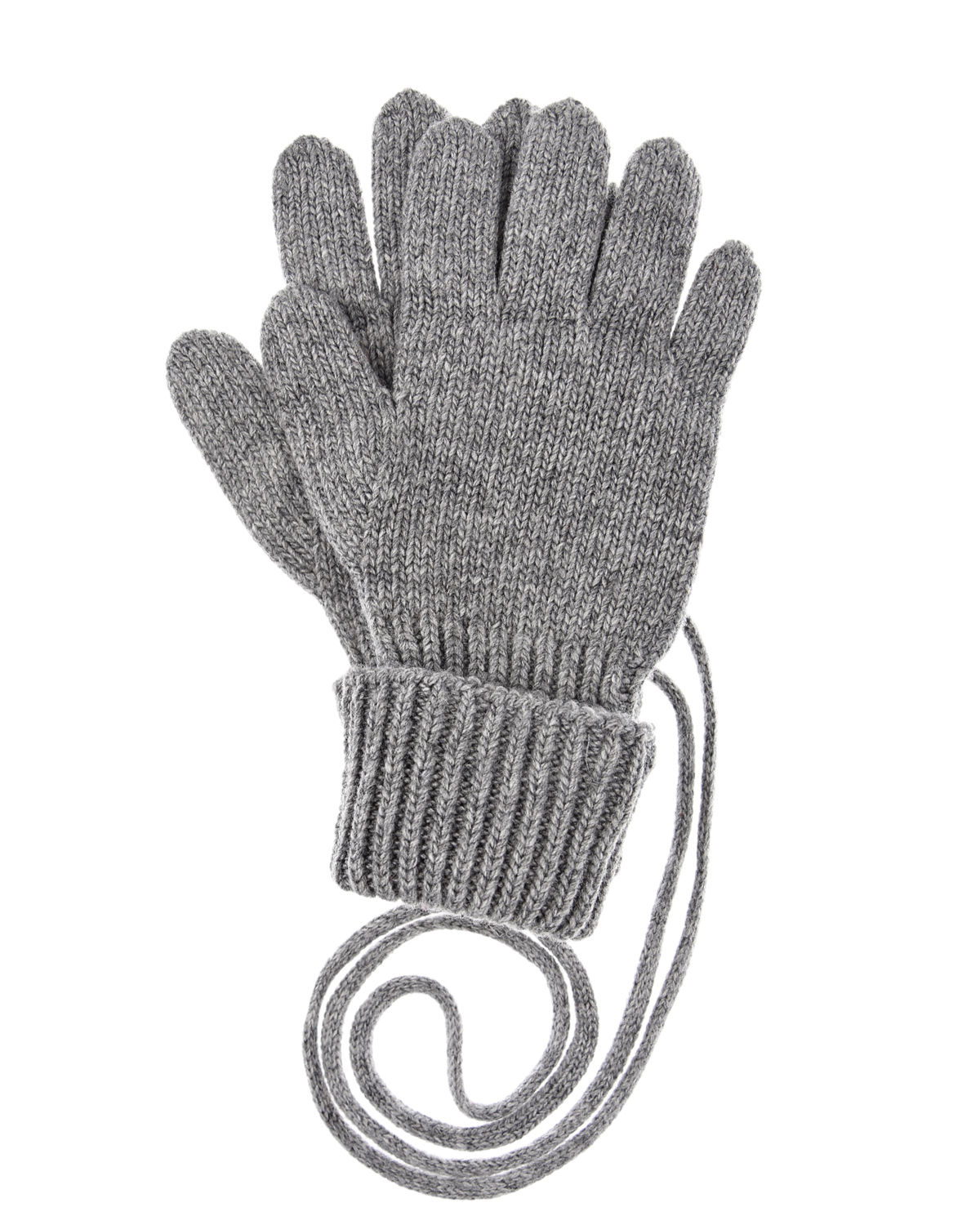Удлиненные серые перчатки Chobi детские, размер 4, цвет серый