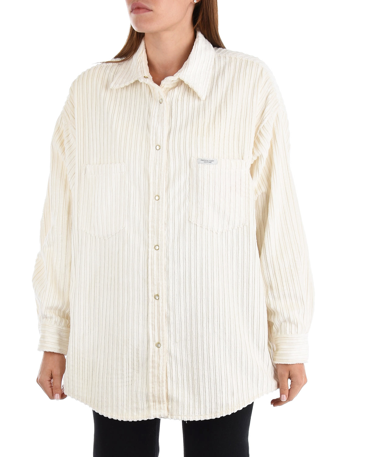 Вельветовая рубашка молочного цвета Forte dei Marmi Couture, размер 42 - фото 8