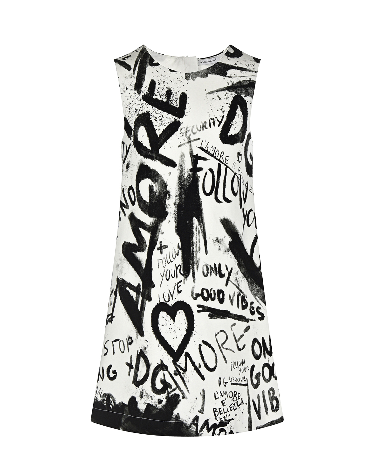 Платье со сплошным логотипом Dolce&Gabbana детское, размер 104, цвет мультиколор - фото 1