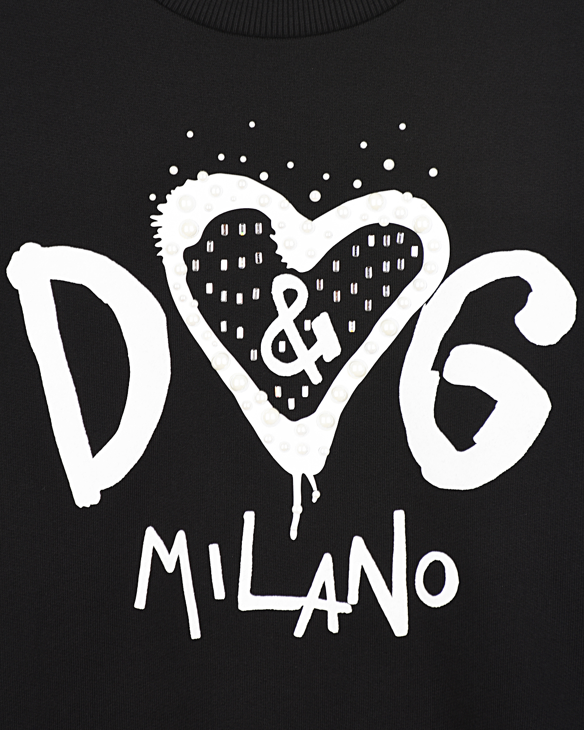 Черный свитшот с принтом "DG Milano" Dolce&Gabbana детский, размер 98 - фото 3