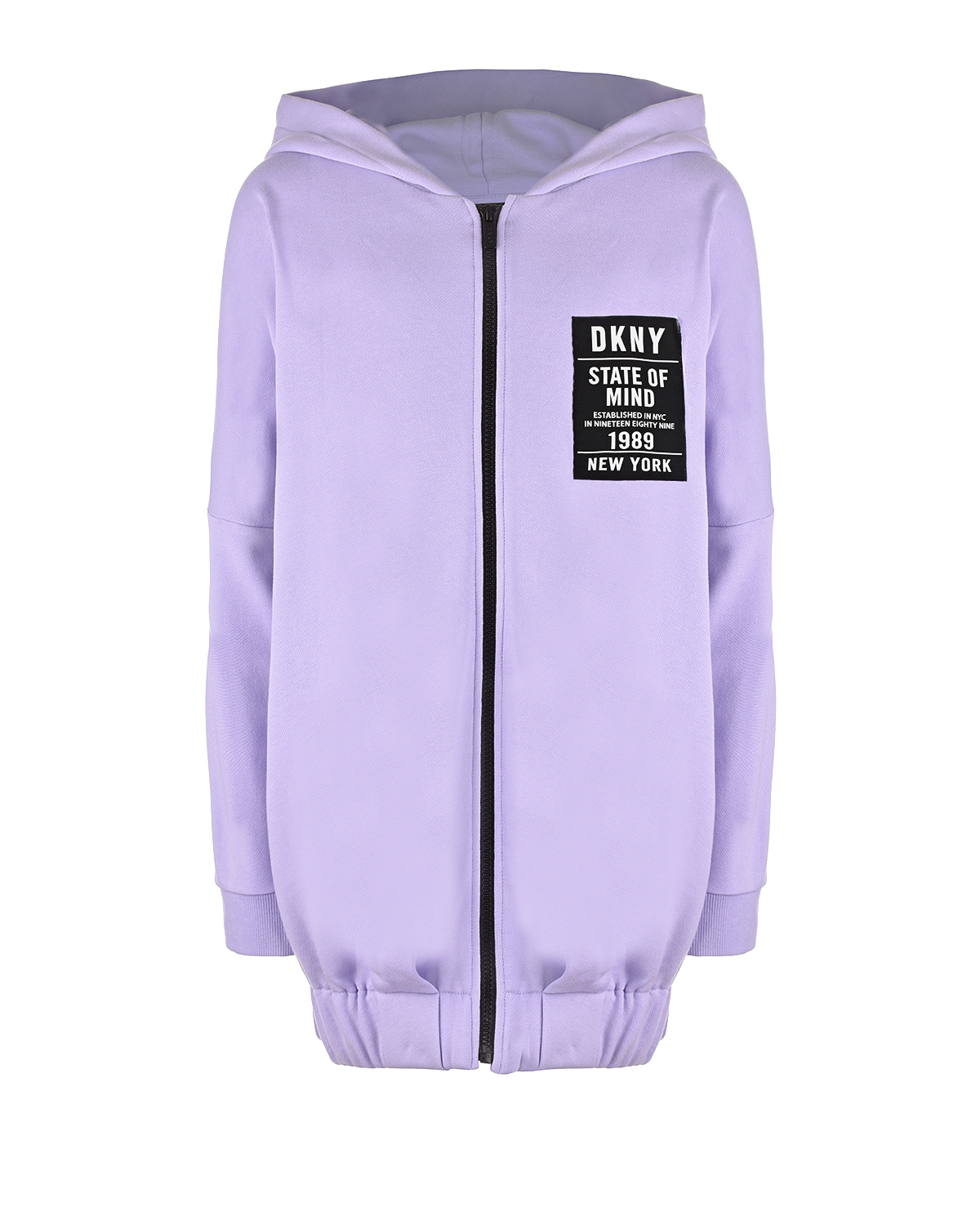 Фиолетовая куртка с капюшоном DKNY детская, размер 140, цвет фиолетовый
