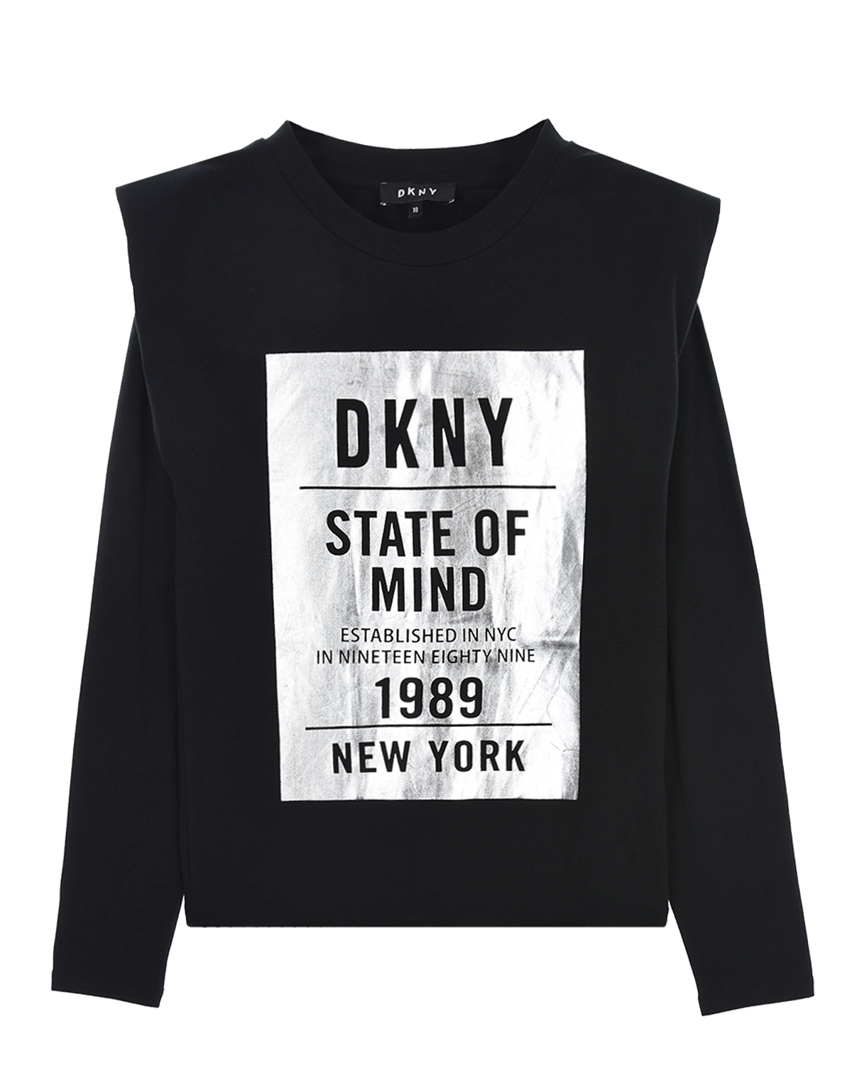 Черная толстовка с логотипом DKNY детская, размер 140, цвет черный - фото 1