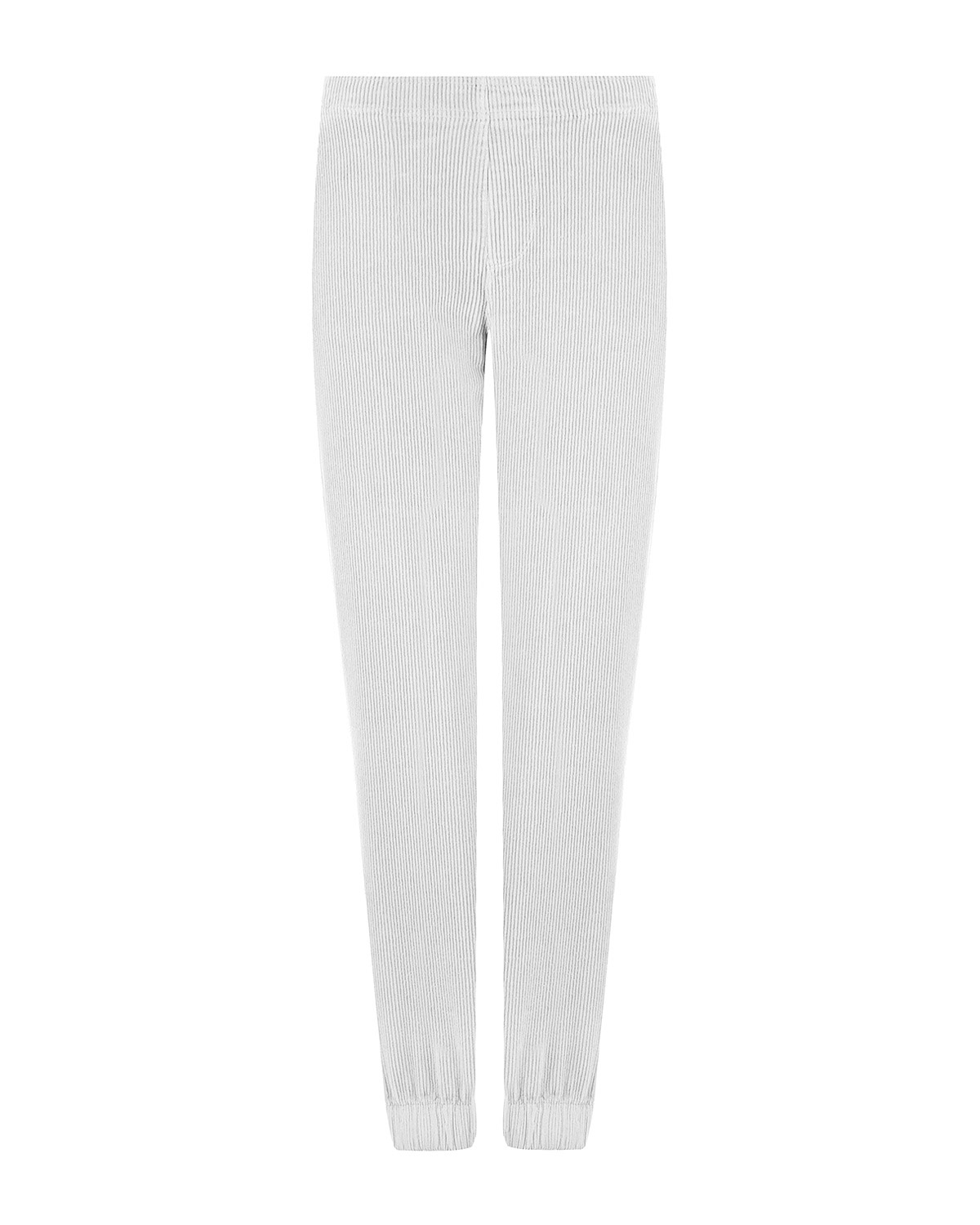 Серые комбинированные брюки Deha, размер 40, цвет белый - фото 1