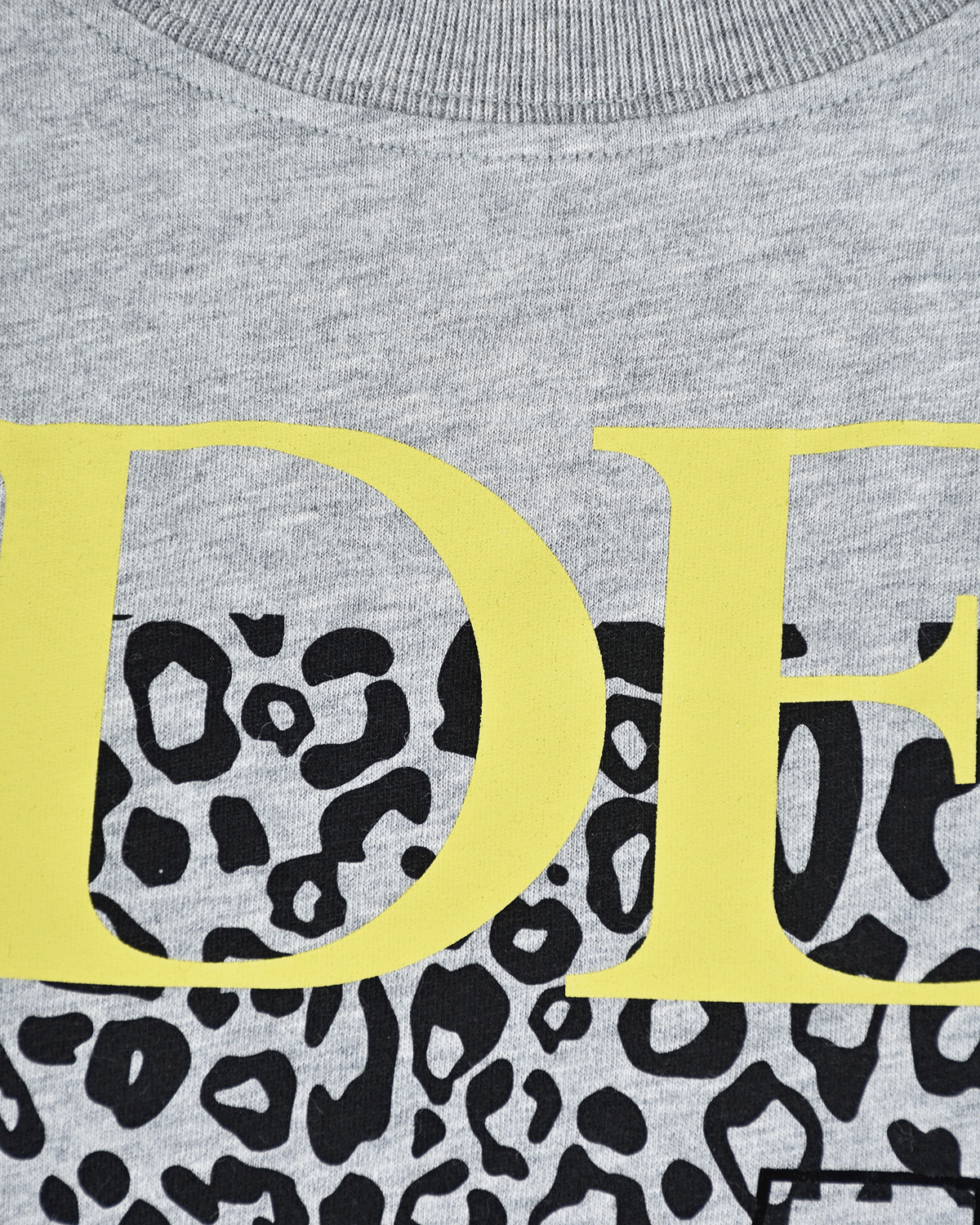 Серая футболка с леопардовым принтом Deha, размер 40, цвет серый - фото 3