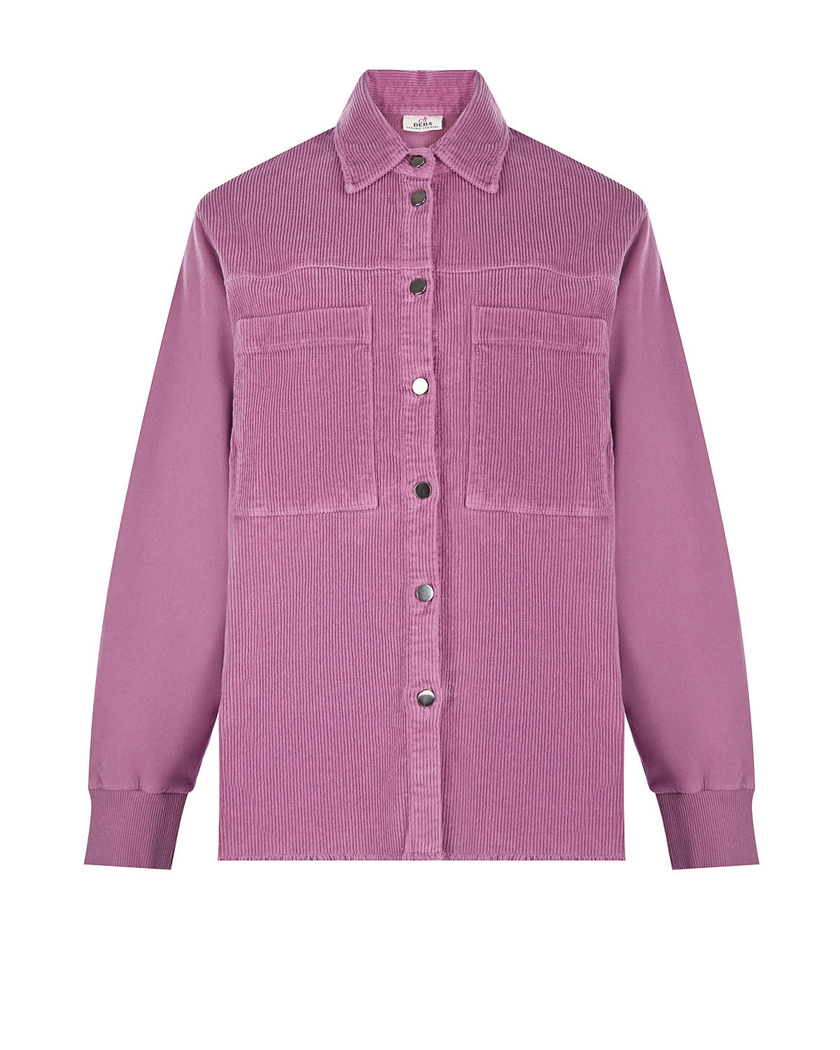 Сиреневая вельветовая рубашка Deha, размер 44, цвет сиреневый - фото 1