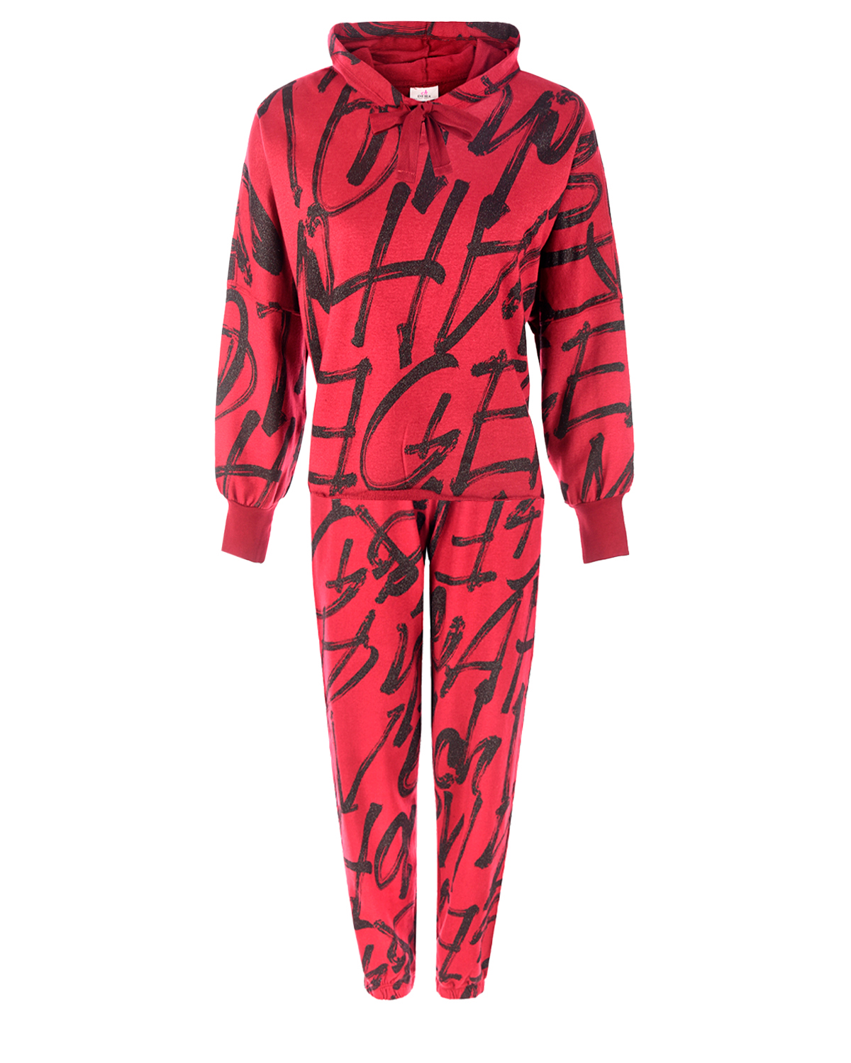 Комплект: худи и брюки Deha, размер 40, цвет бордовый - фото 1