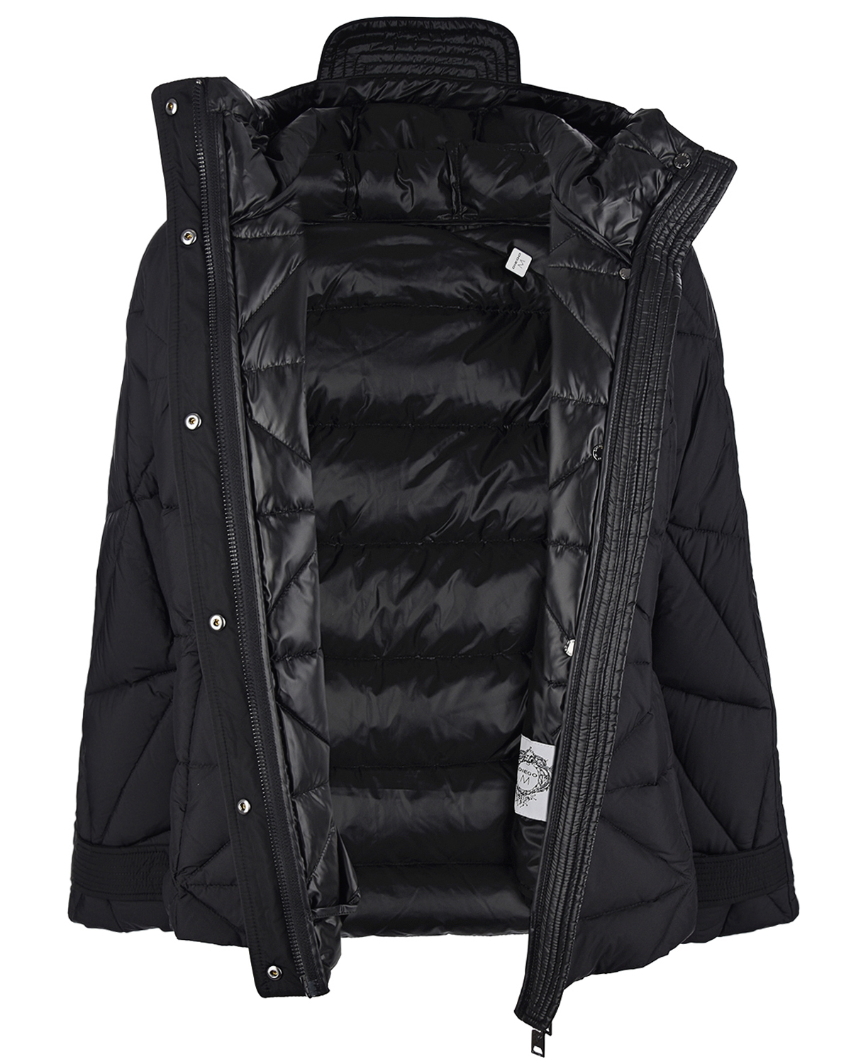 Черная пуховая куртка Diego M, размер 42, цвет черный - фото 3
