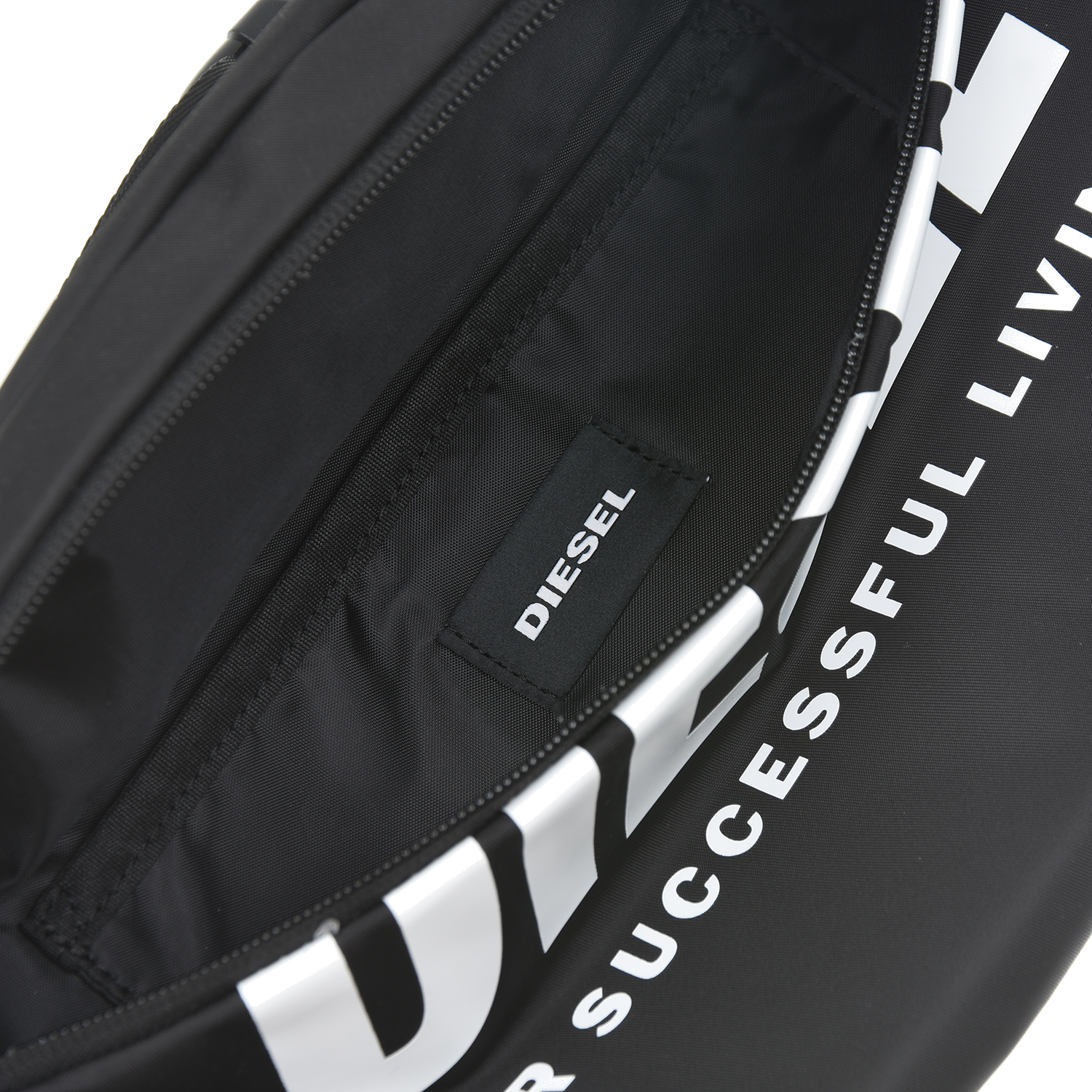 Черная сумка-пояс с логотипом Diesel детская, размер unica, цвет черный - фото 4