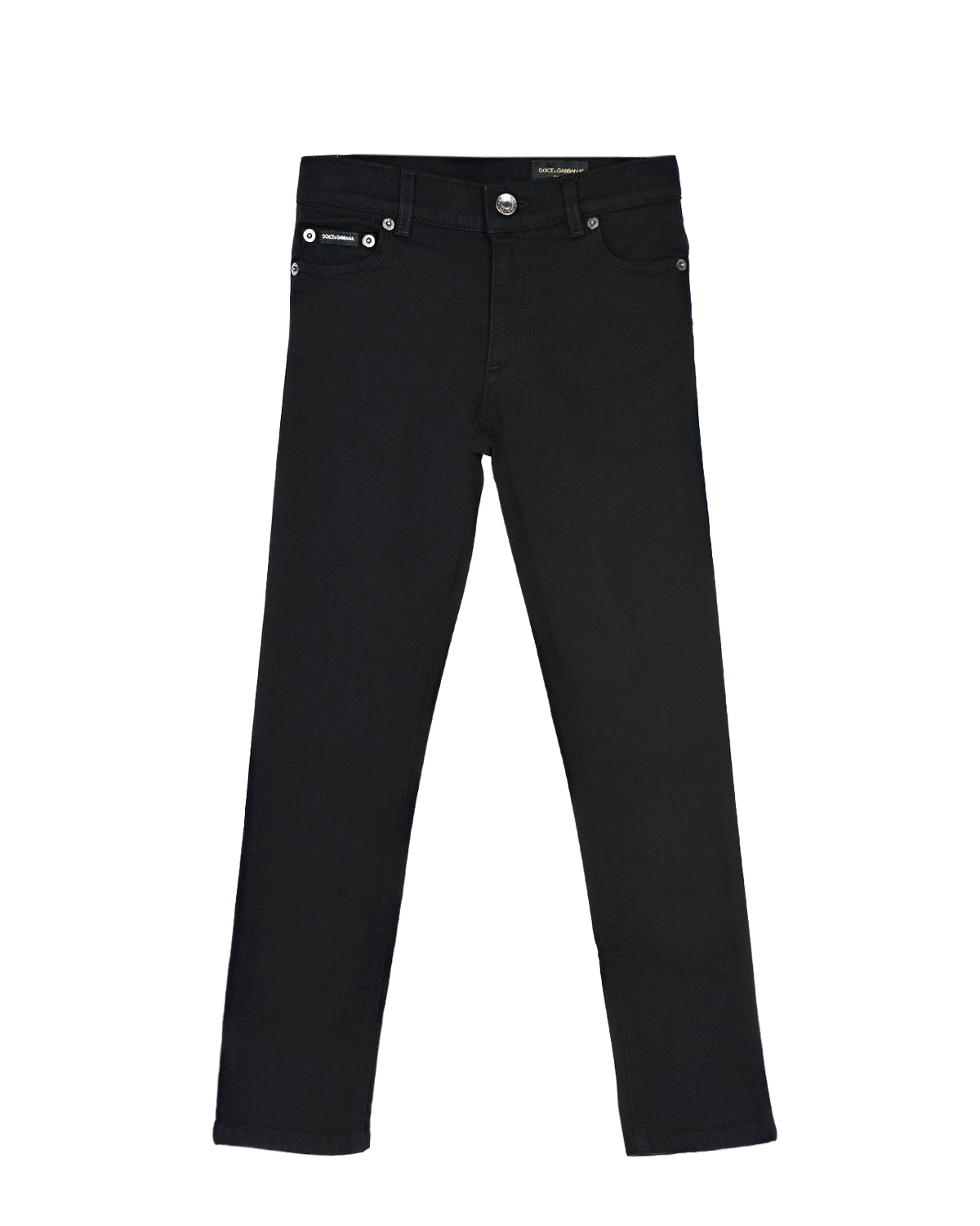 Черные джинсы slim fit Dolce&Gabbana детские, размер 128, цвет черный - фото 1