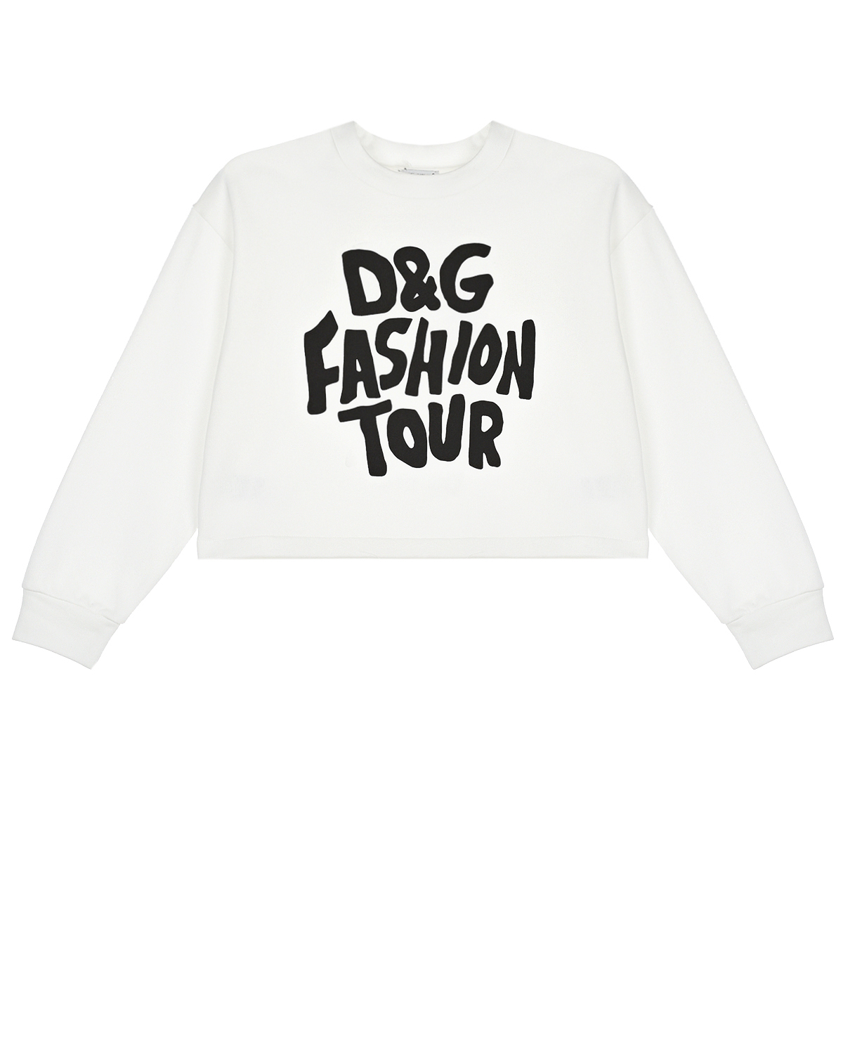 Белый свитшот с принтом Fashion Tour Dolce&Gabbana детский