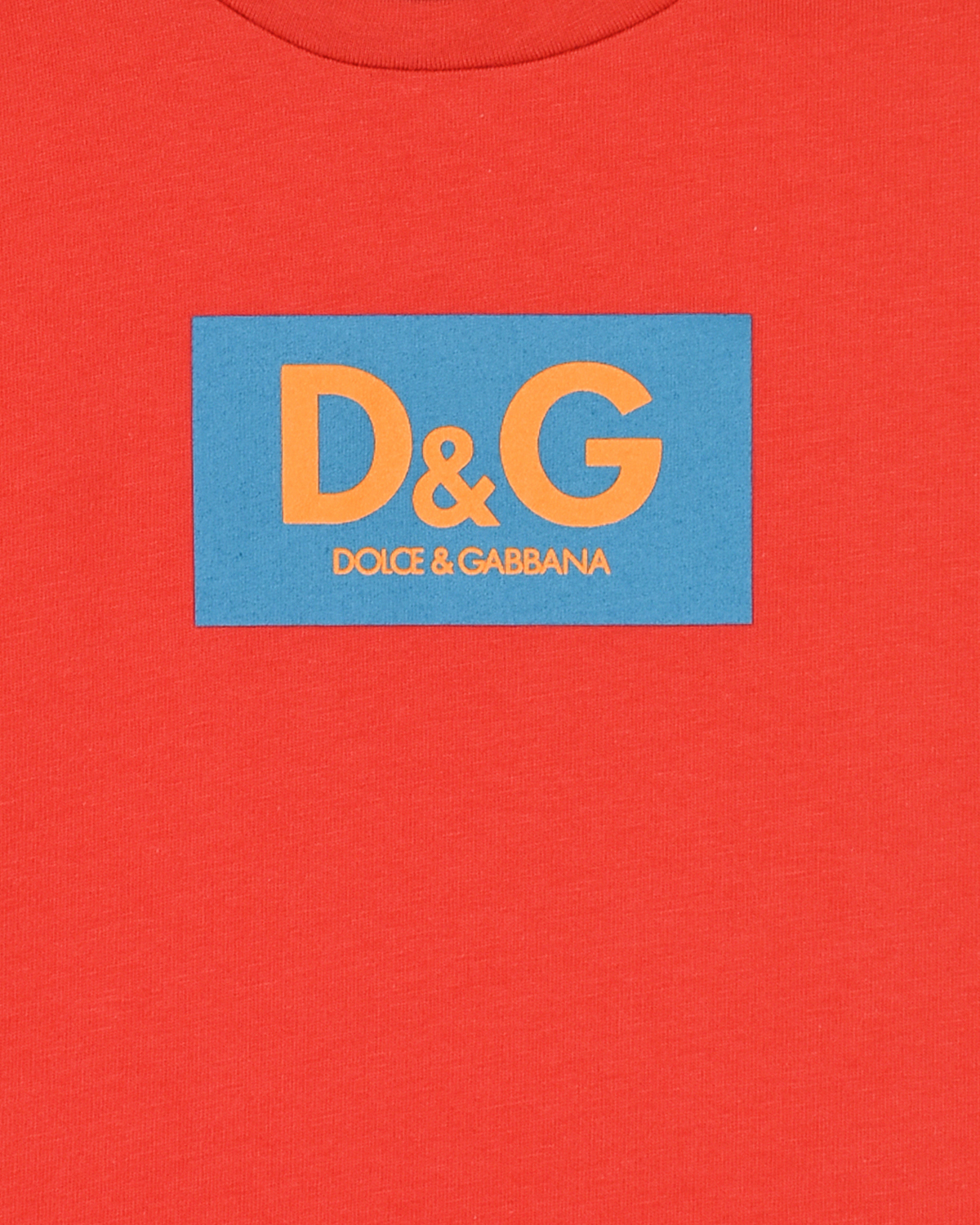 Красная футболка с логотипом Dolce&Gabbana детская, размер 104, цвет красный - фото 4