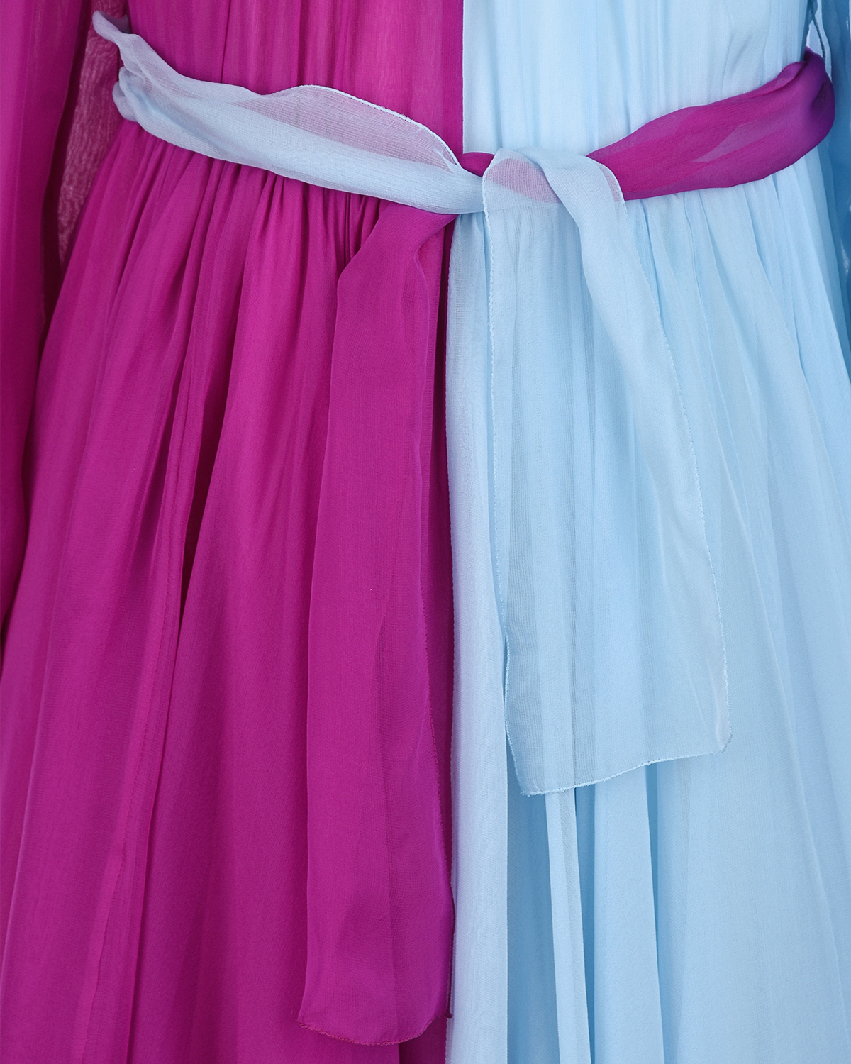 Шелковое платье в стиле color block Dolce&Gabbana детское, размер 152, цвет мультиколор - фото 4