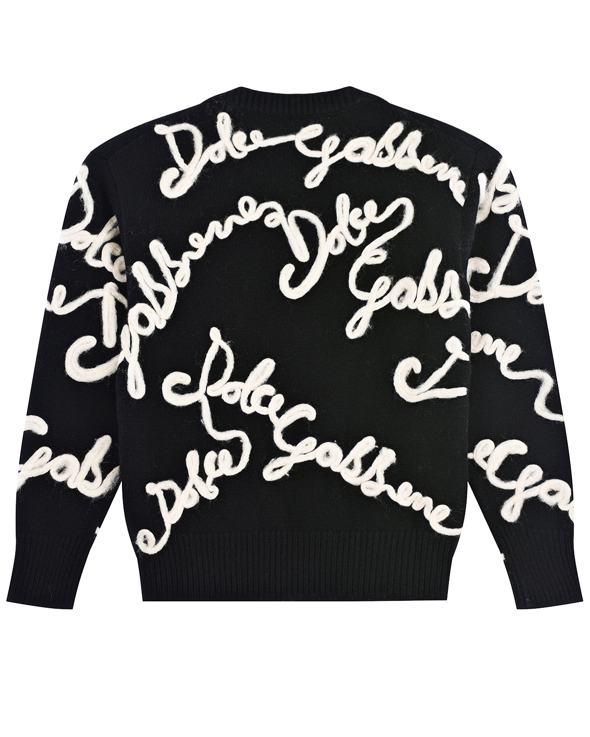 Черный джемпер с белым логотипом Dolce&Gabbana детский, размер 140 - фото 2