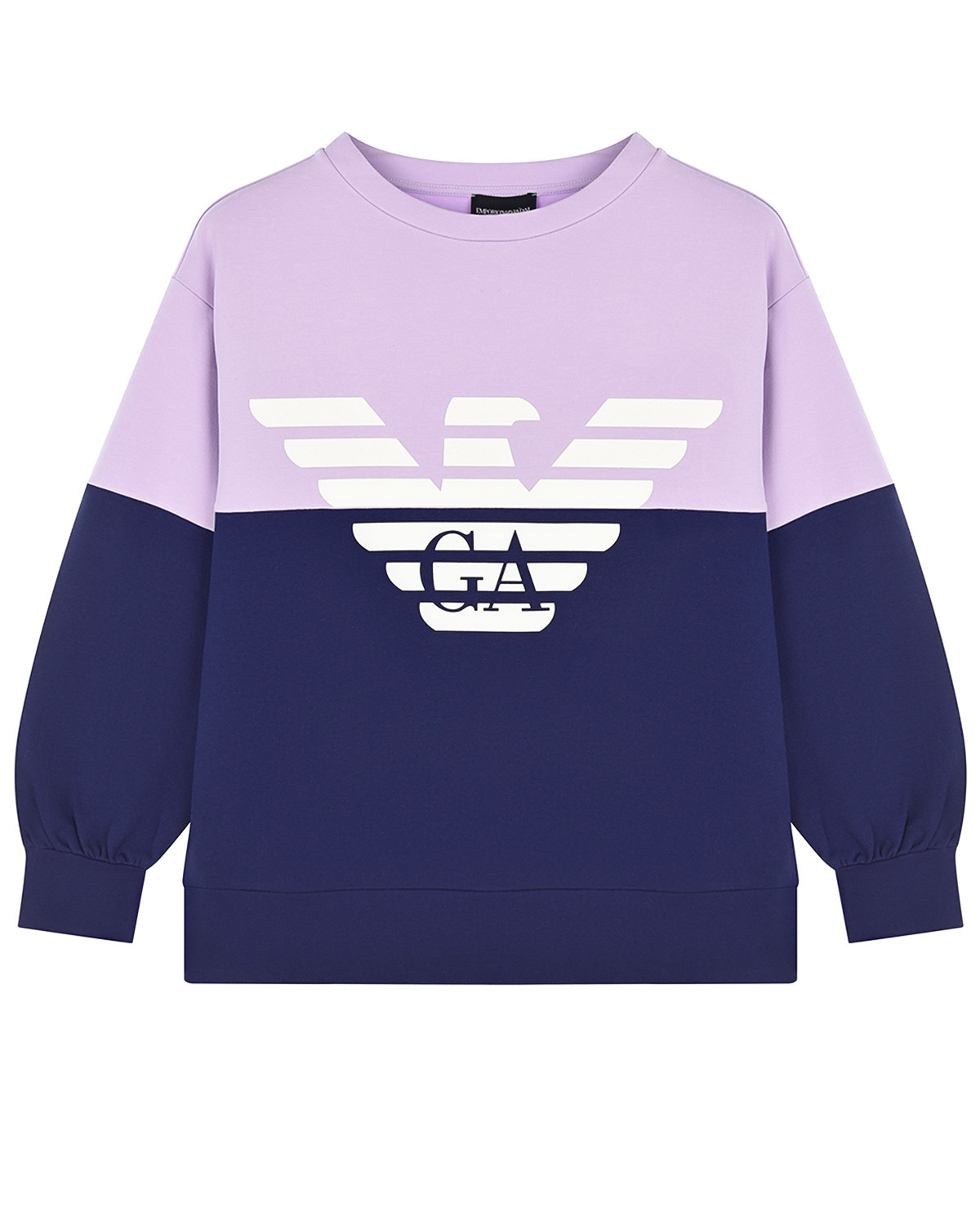 

Свитшот в стиле color block Emporio Armani детский, Фиолетовый, Свитшот в стиле color block Emporio Armani детский