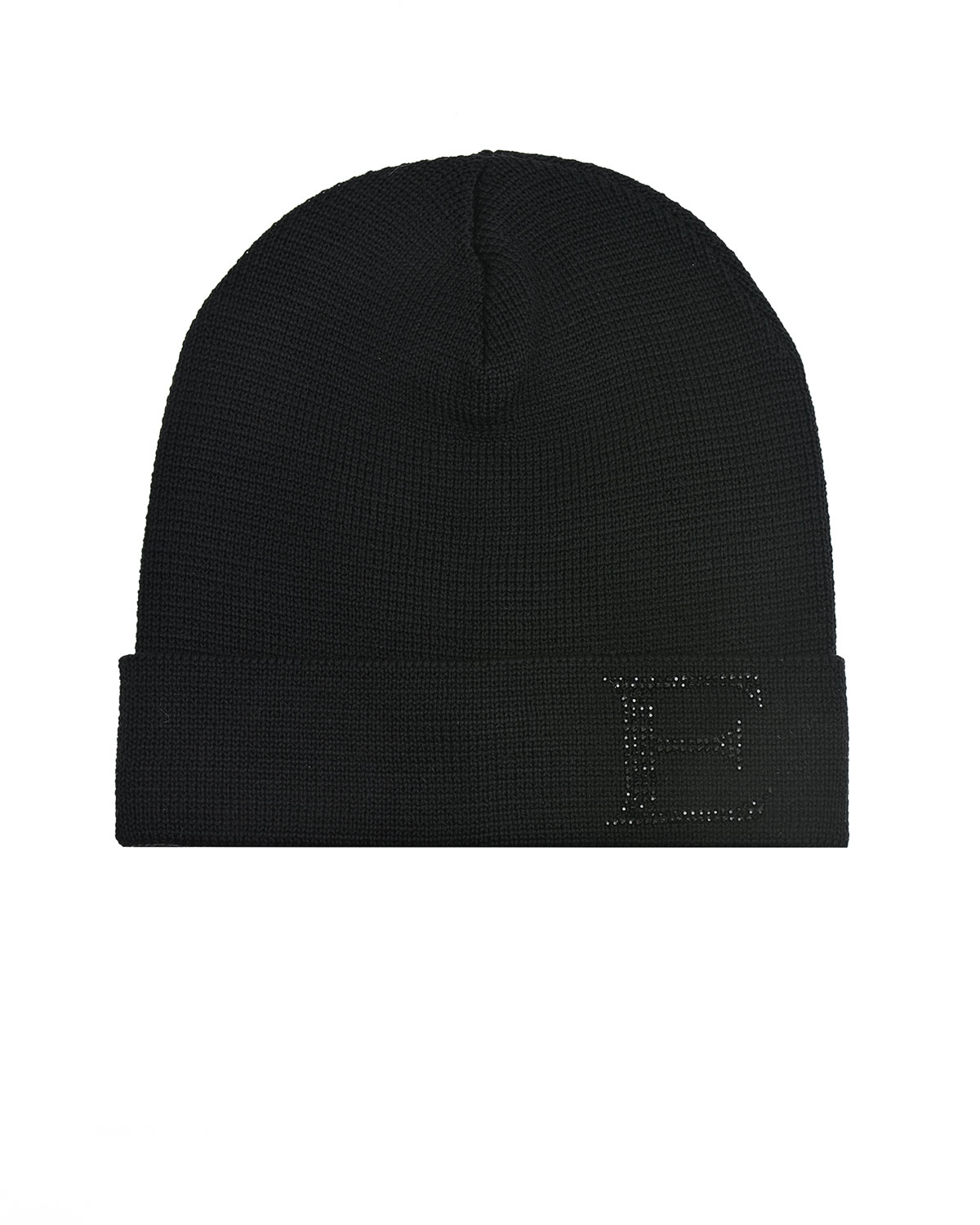 

Черная шапка с аппликацией из страз Ermanno Scervino детская, Черный, Черная шапка с аппликацией из страз Ermanno Scervino детская