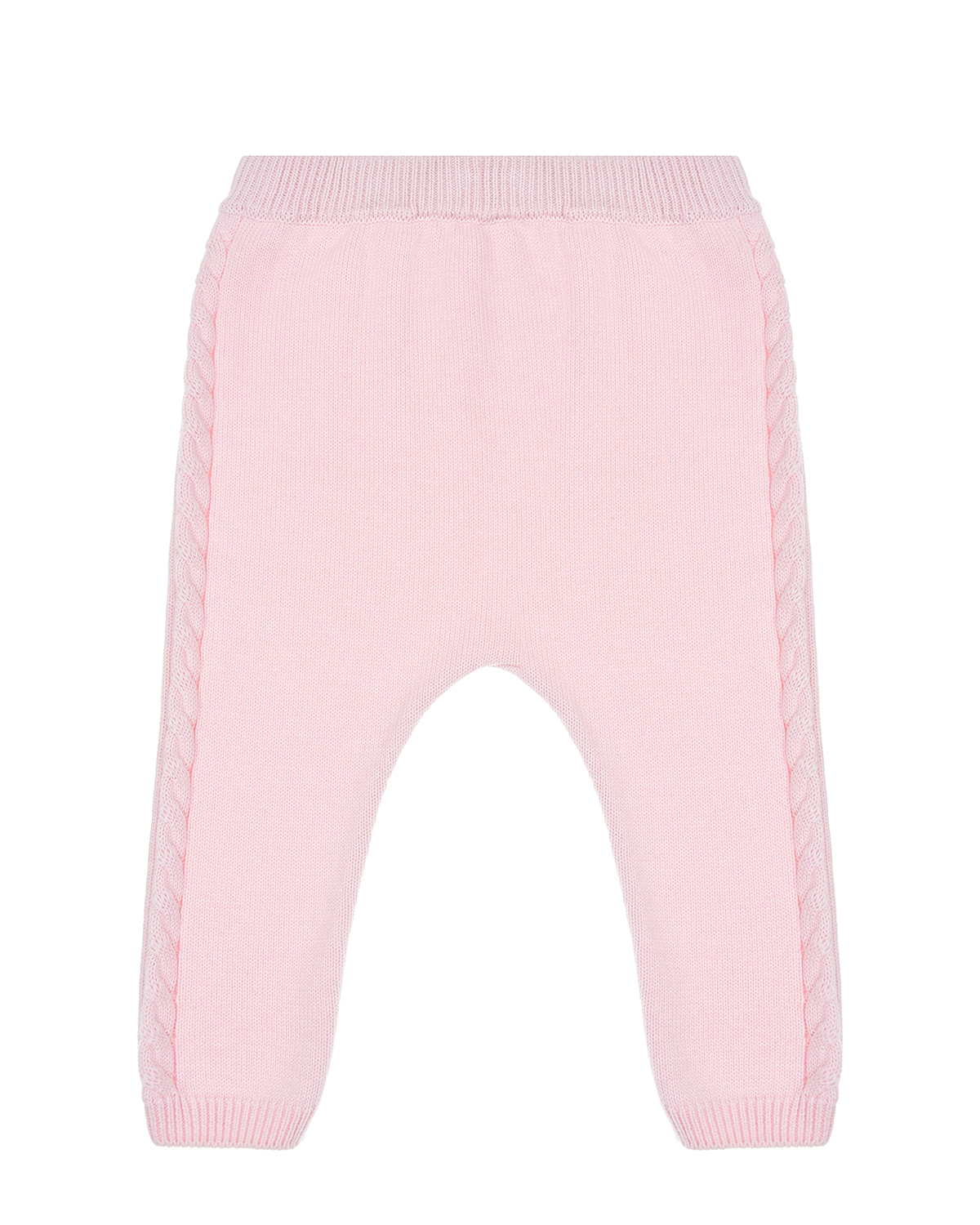 Розовые брюки с лампасами косичкой Fendi детские