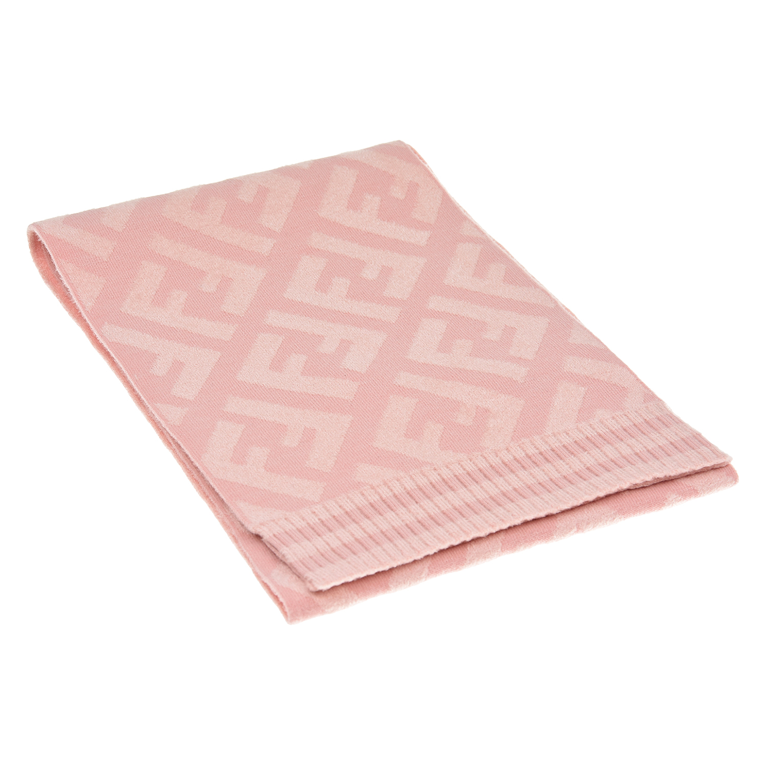 Розовый шарф с логотипом в тон Fendi детский, размер unica