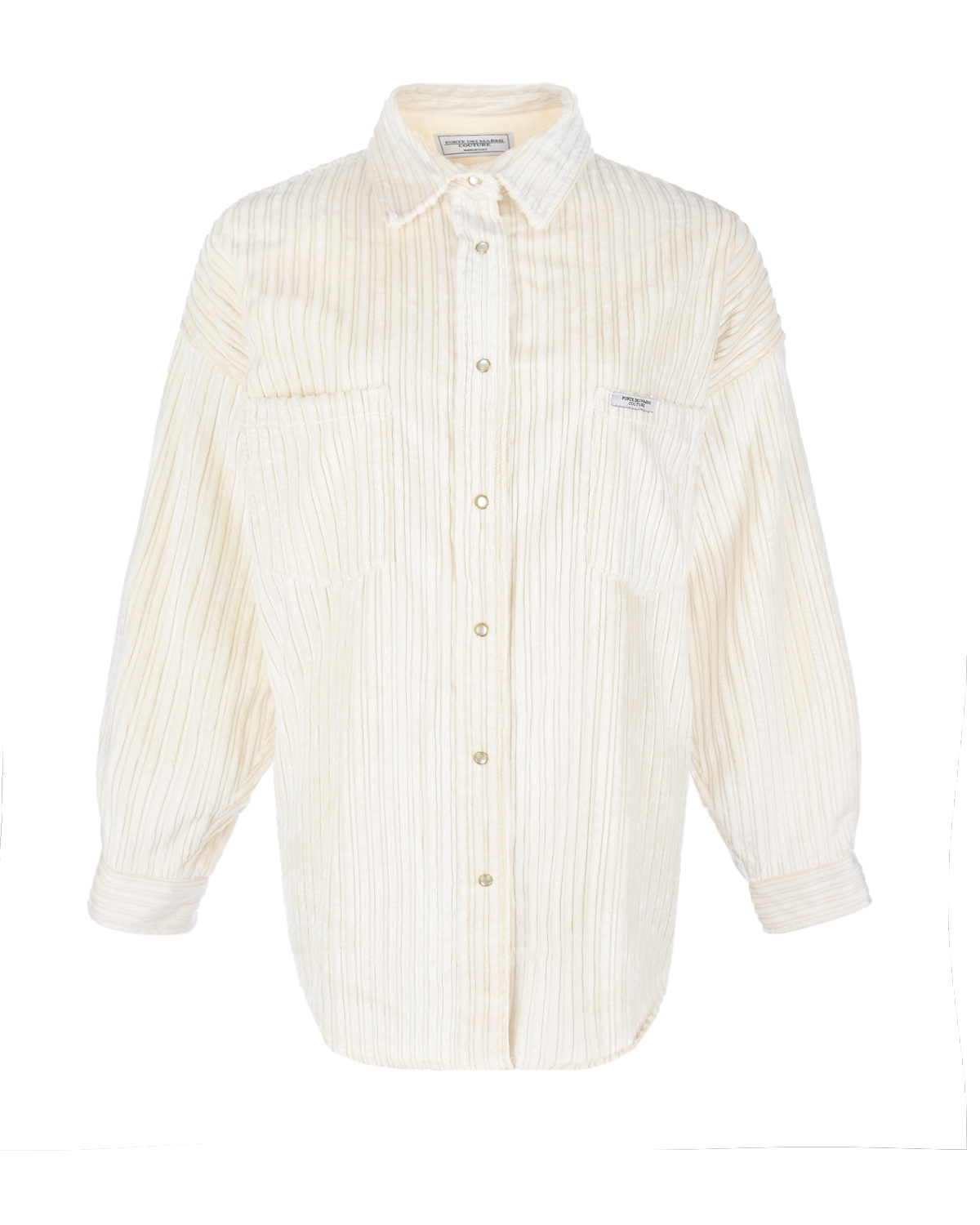 Вельветовая рубашка молочного цвета Forte dei Marmi Couture, размер 42 - фото 1