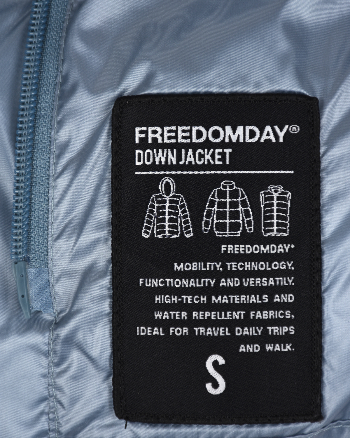 Голубая стеганая куртка Freedomday, размер 40, цвет голубой - фото 7