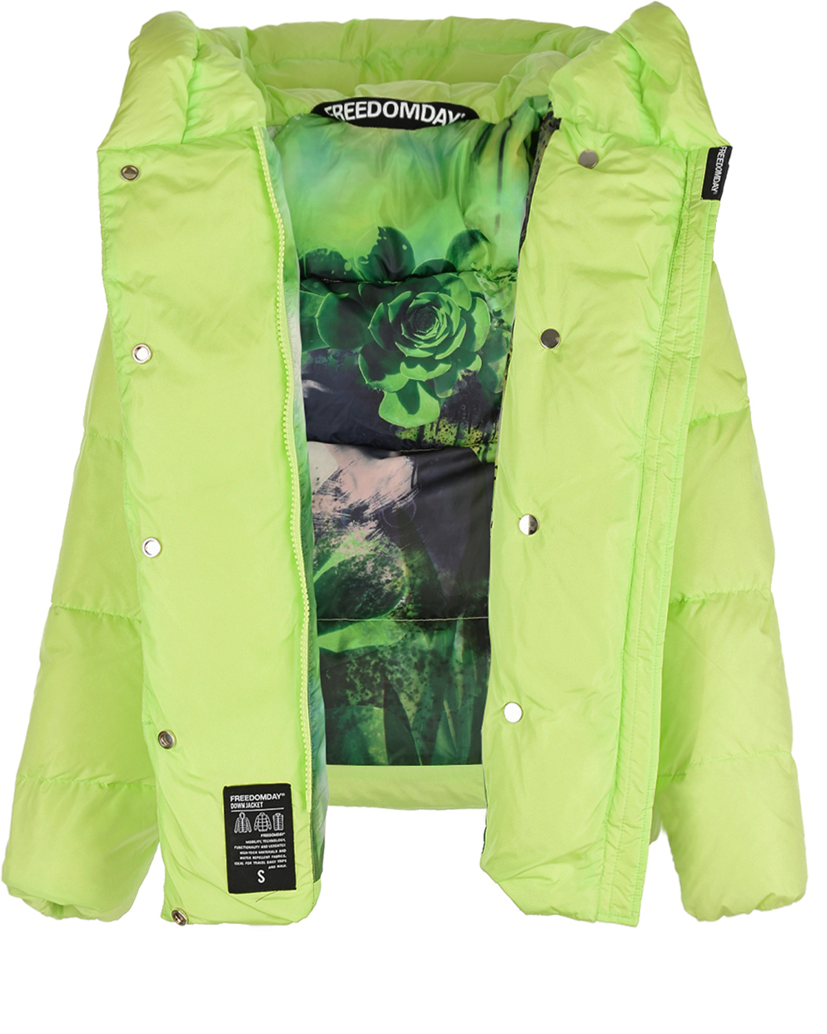 Зеленая куртка-пуховик Freedomday, размер 40, цвет салатовый - фото 2