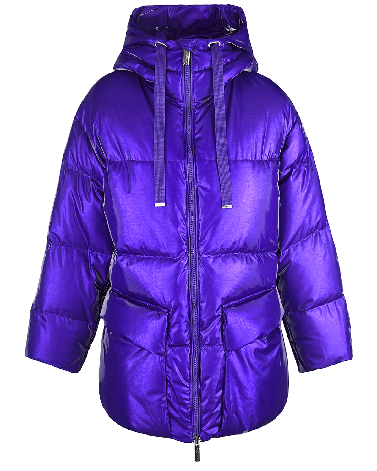 Куртка over fit с принтом на подкладке Freedomday, размер 44, цвет фиолетовый